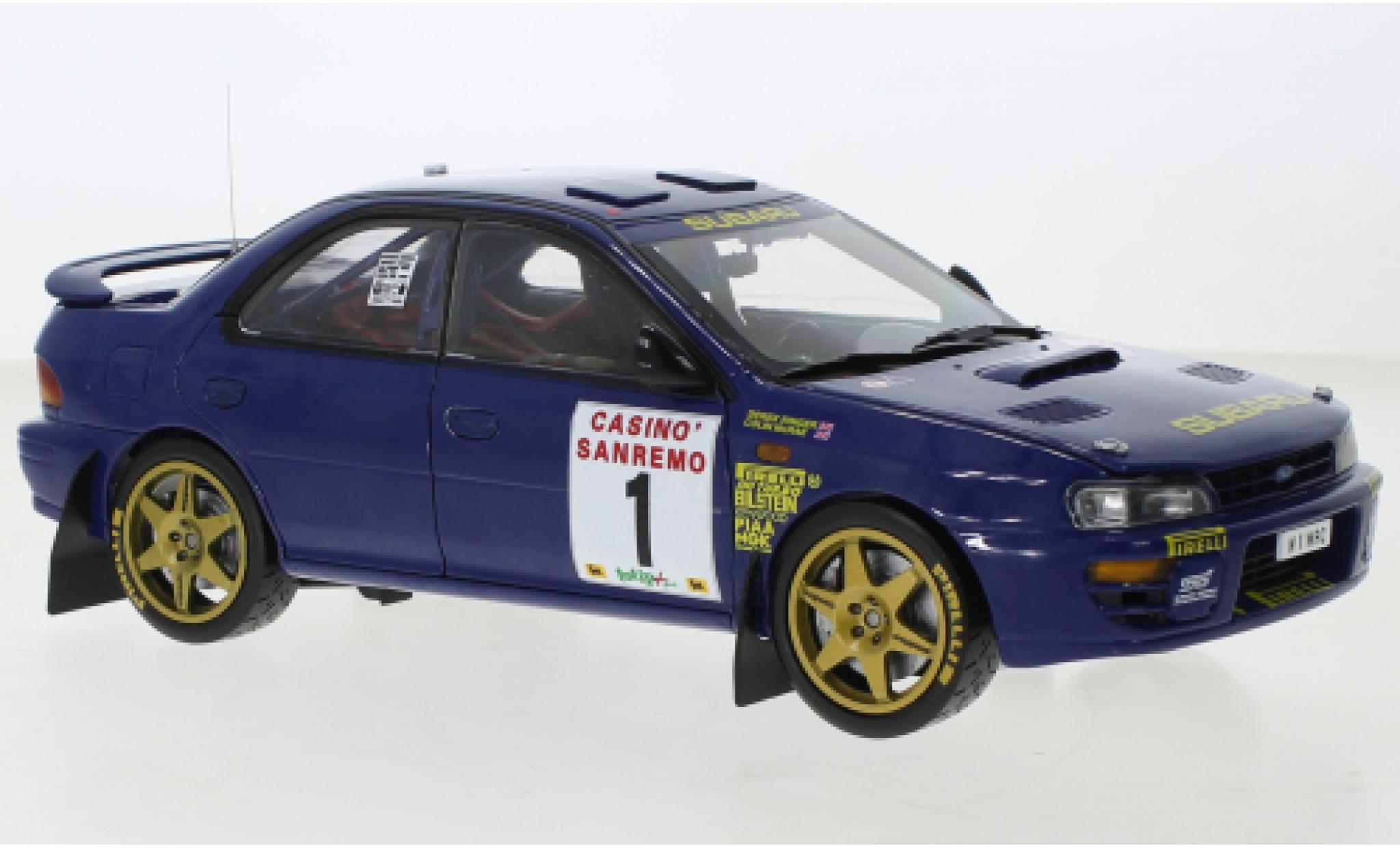 Subaru Impreza 1/18 Sun Star 555 No.1 Rallye WM Rallye San Remo 1996 modellino in miniatura