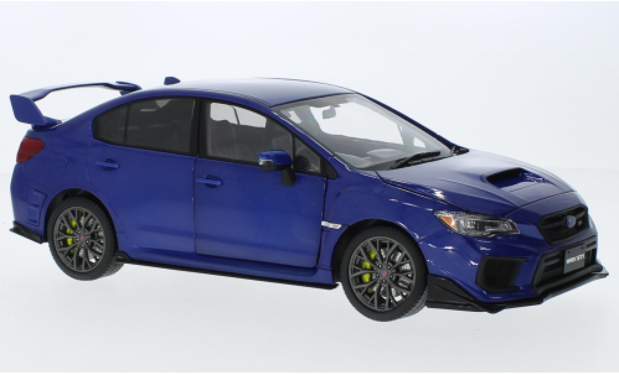 Subaru WRX 1/18 Sun Star STI (S207) metallise blu RHD 2018 modellino in miniatura