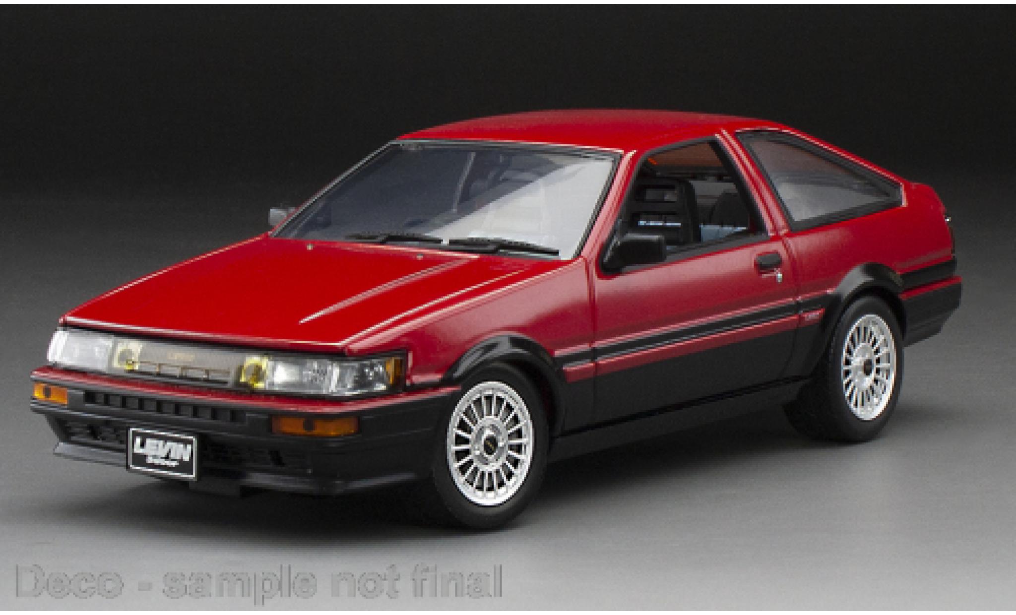 Toyota Corolla 1/24 Sun Star Levin (AE86) rosso/nero 1985 modellino in miniatura