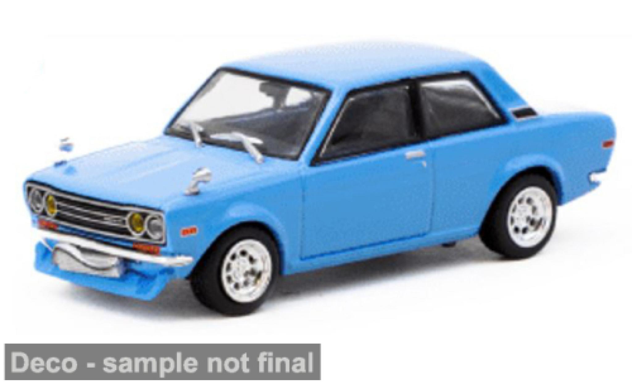 Datsun 510 1/64 Tarmac Works blau 1:64 modellino in miniatura