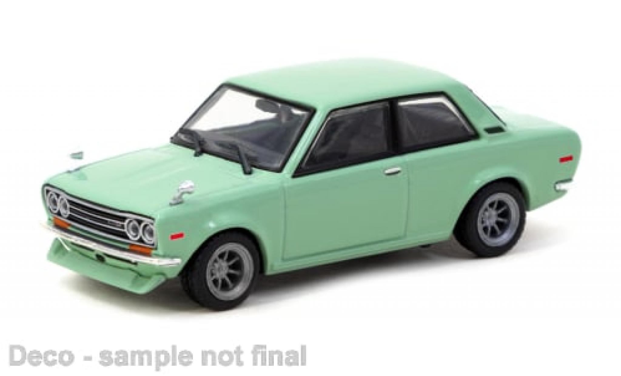 Datsun 510 1/64 Tarmac Works grün 1:64 modellino in miniatura