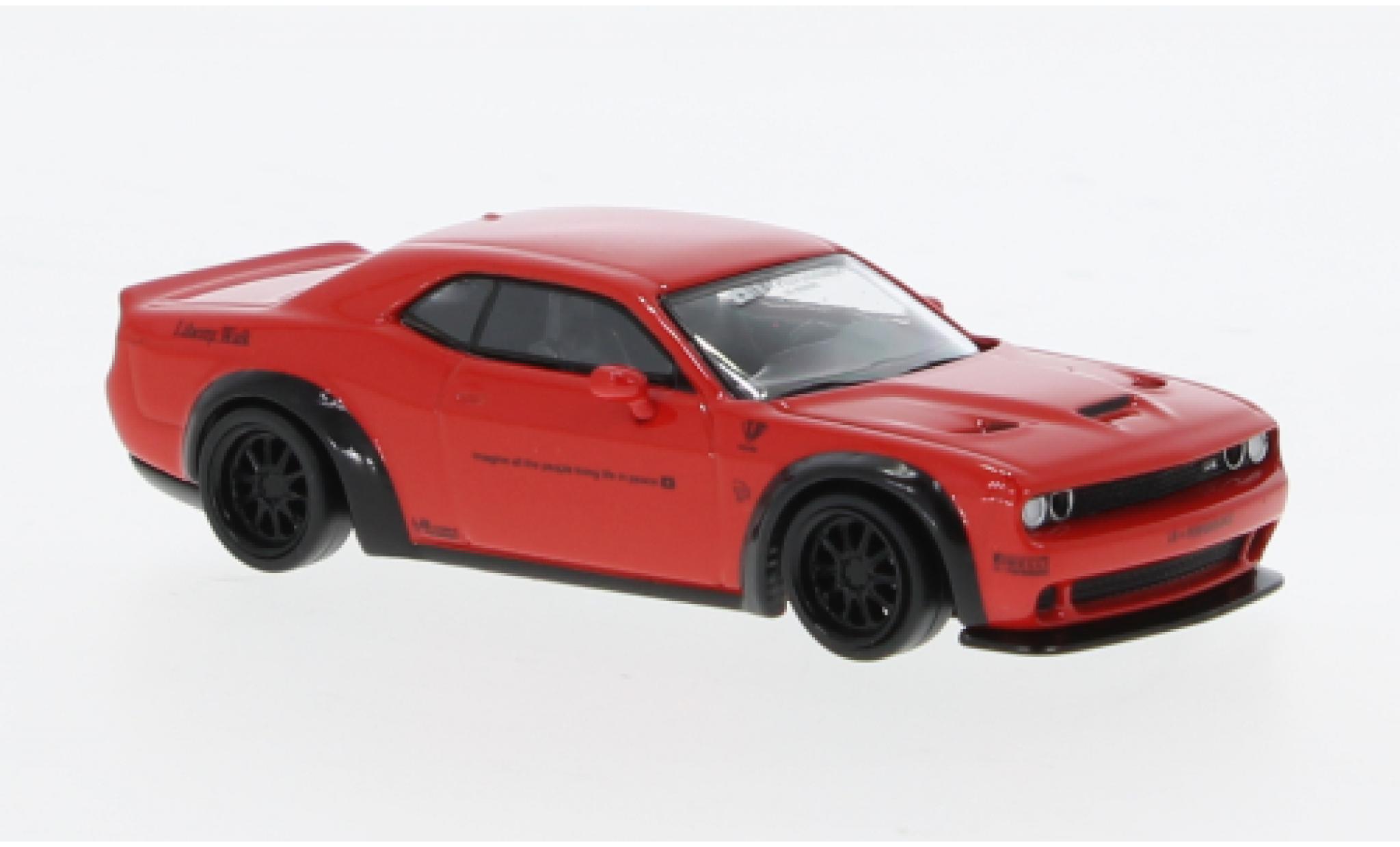 Dodge Challenger 1/64 Tarmac Works SRT Hellcat LB-Works rot 1:64 modellino in miniatura