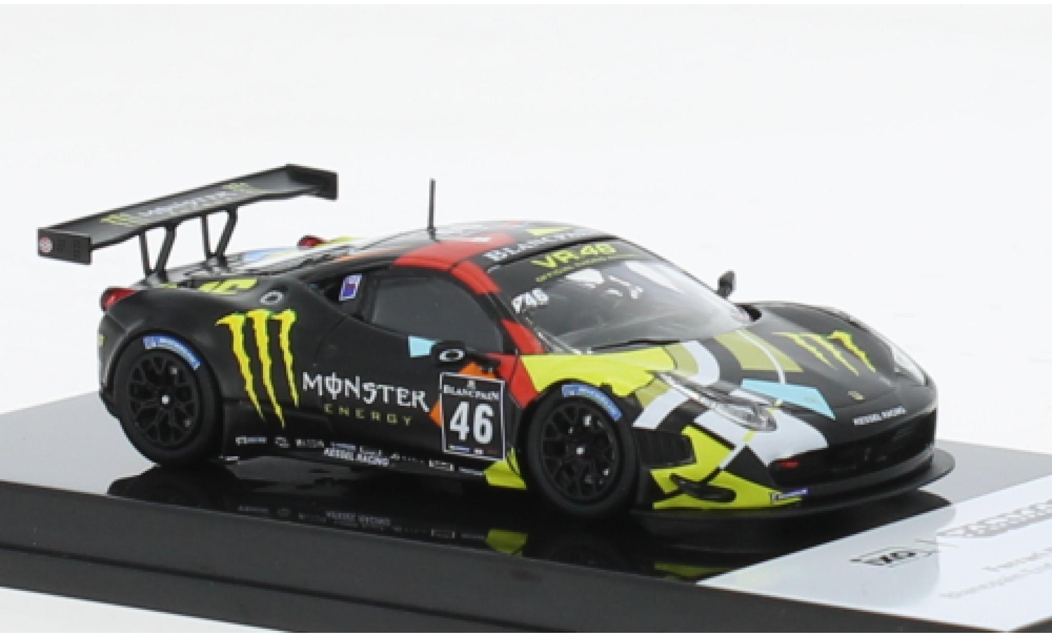 Ferrari 458 1/64 Tarmac Works Italia GT3 No.46 Monster Blancpain Endurance Series Monza 2012 1:64 modellino in miniatura