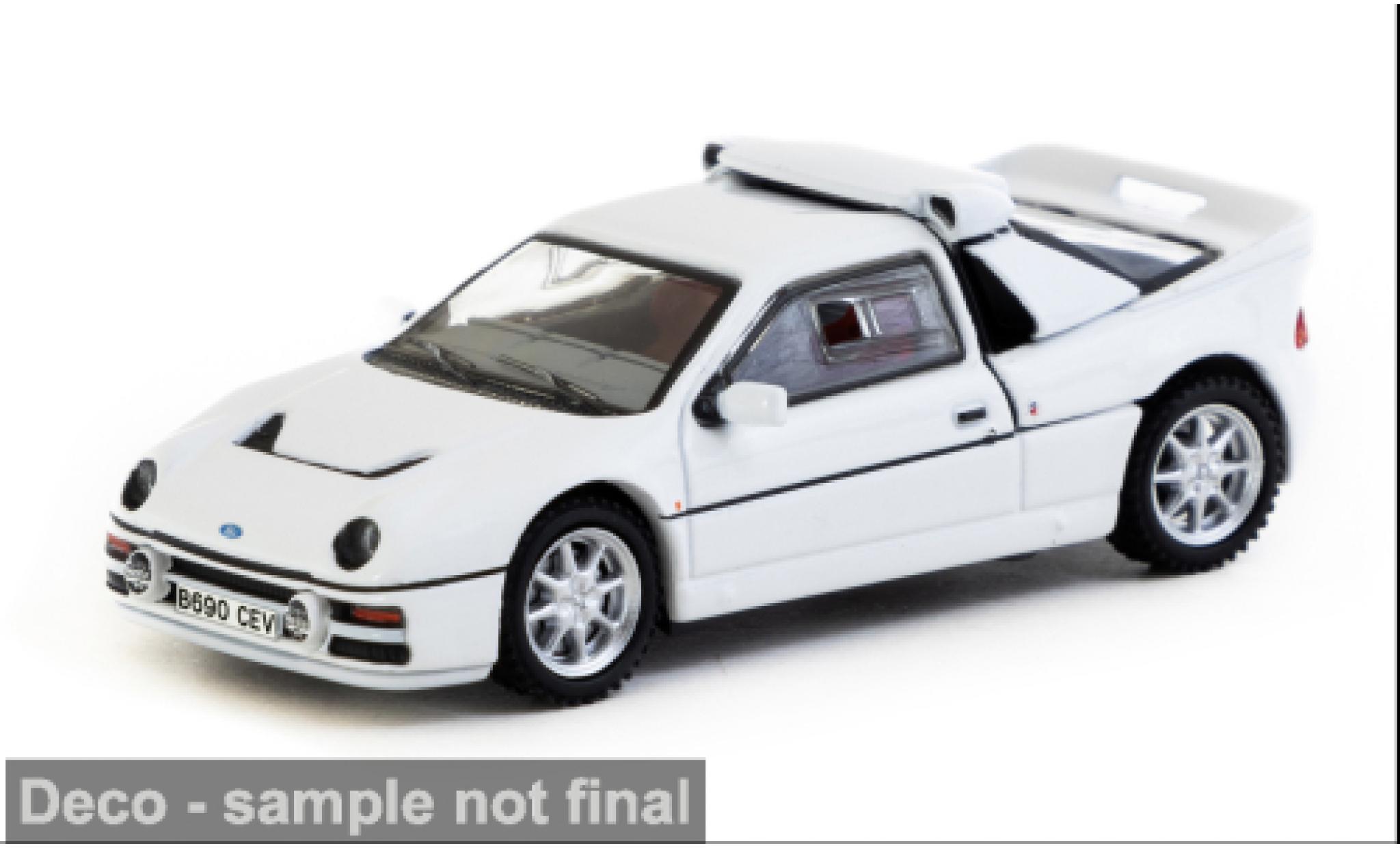 Ford RS 200 1/64 Tarmac Works RS200 weiss 1:64 modellino in miniatura