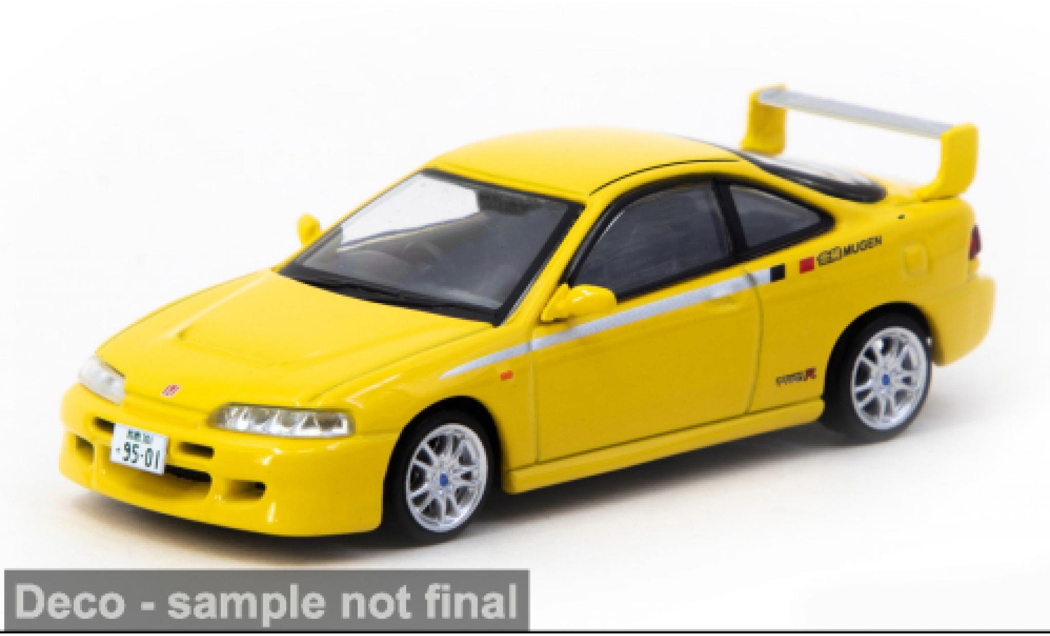Honda Integra 1/64 Tarmac Works Type R DC2 Mugen gelb 1:64 modellino in miniatura