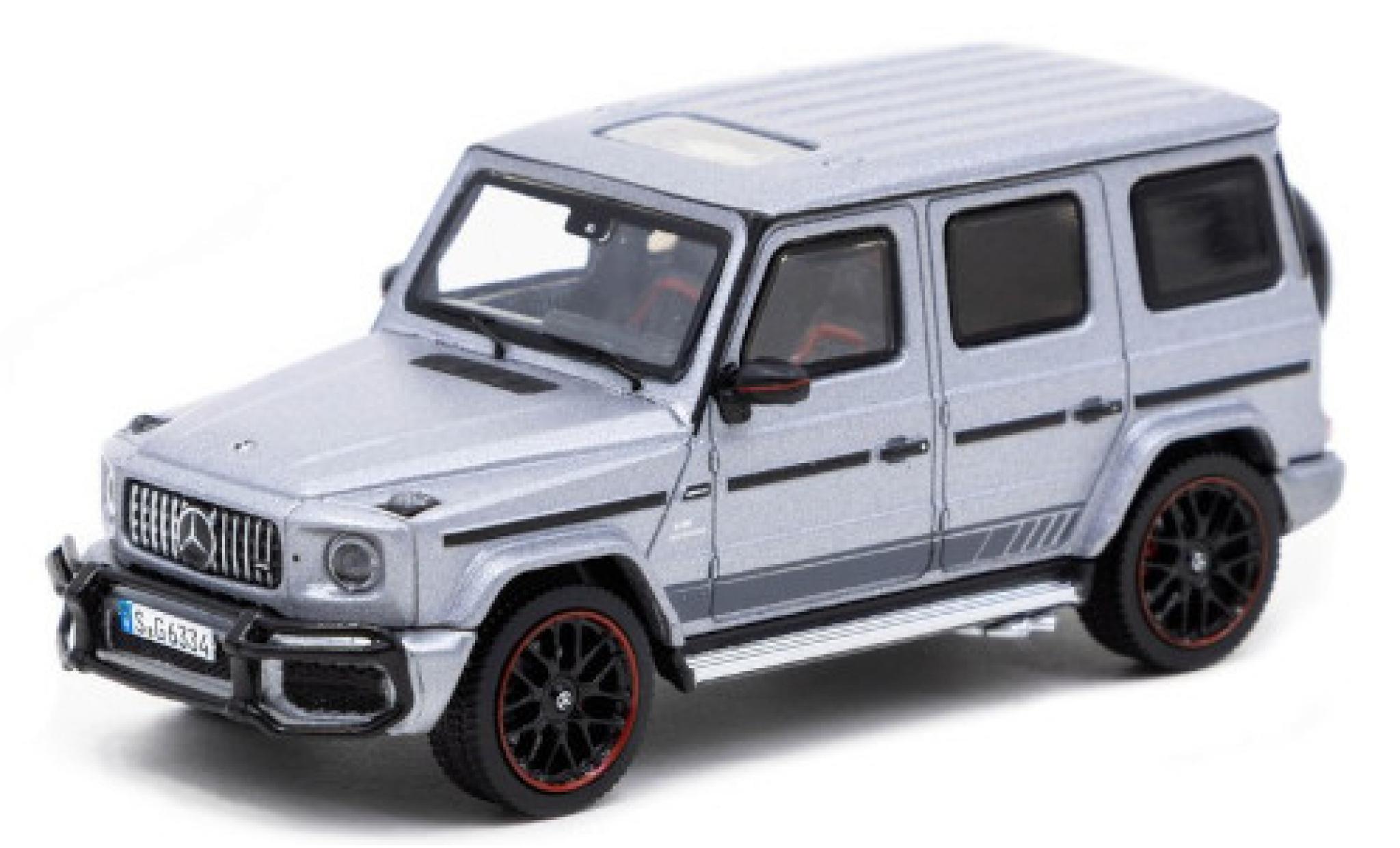 Mercedes Classe G 1/64 Tarmac Works AMG G 63 (W463) matt-grigio/Dekor modellino in miniatura
