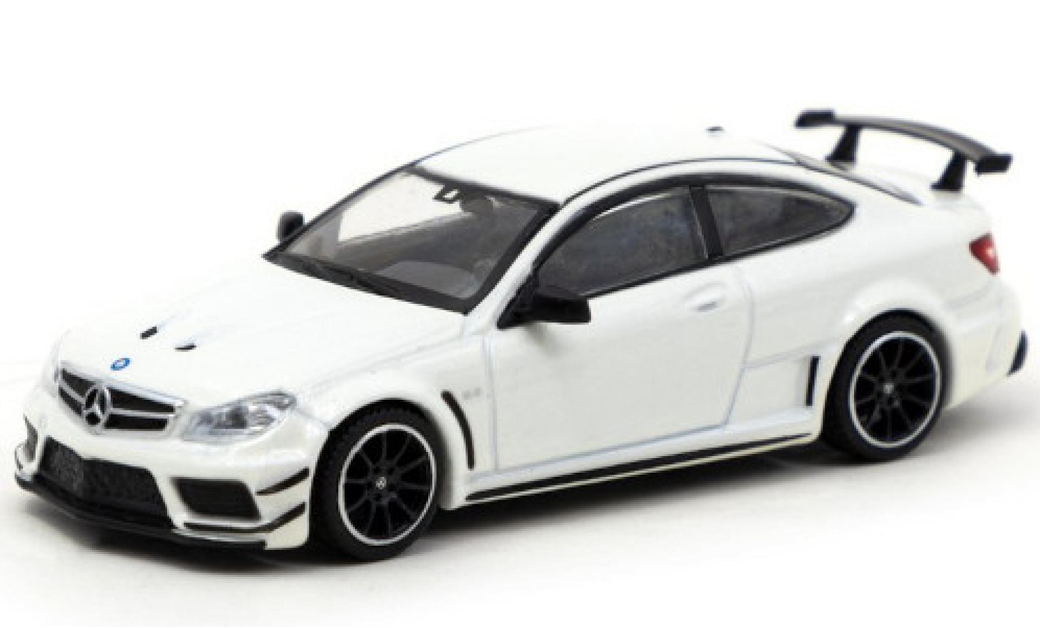 Mercedes Classe C 1/64 Tarmac Works C 63 AMG Coupe Black Series (C205) metallico bianco Lamley Group Special Edition modellino in miniatura