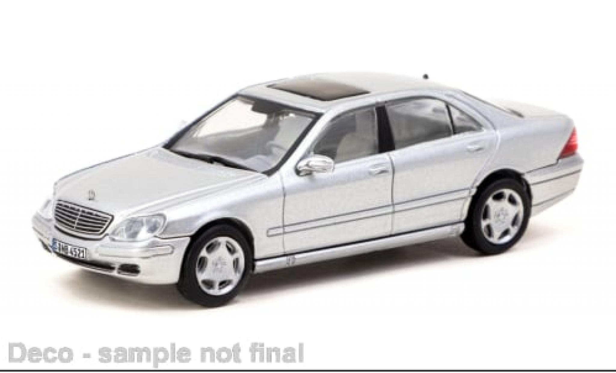 Mercedes Classe S 1/64 Tarmac Works silber 1:64 modellino in miniatura