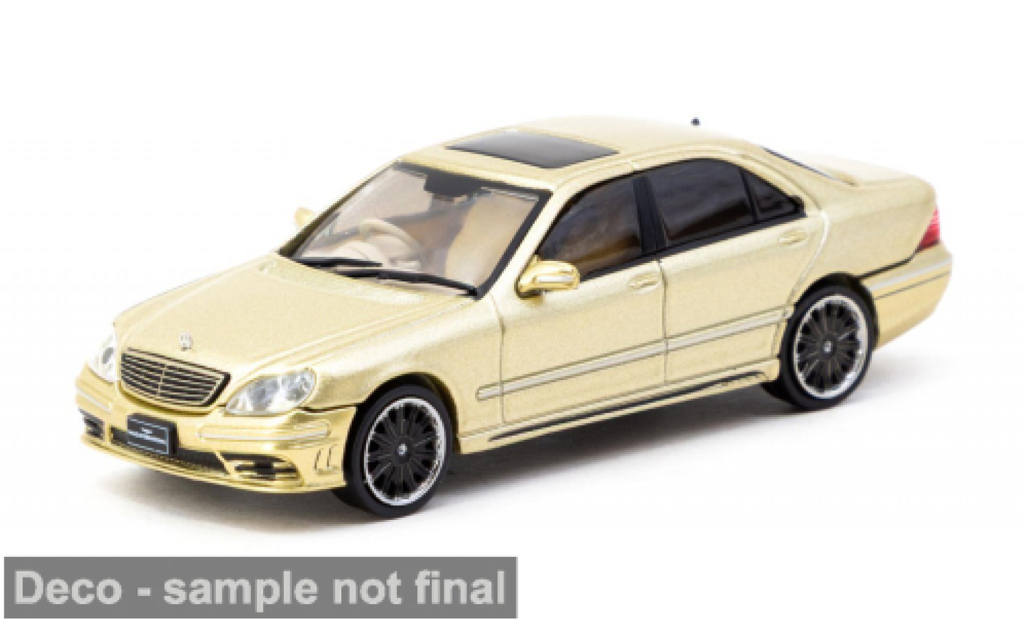 Mercedes Classe S 1/64 Tarmac Works (W220) Wald gold 1:64 modellino in miniatura