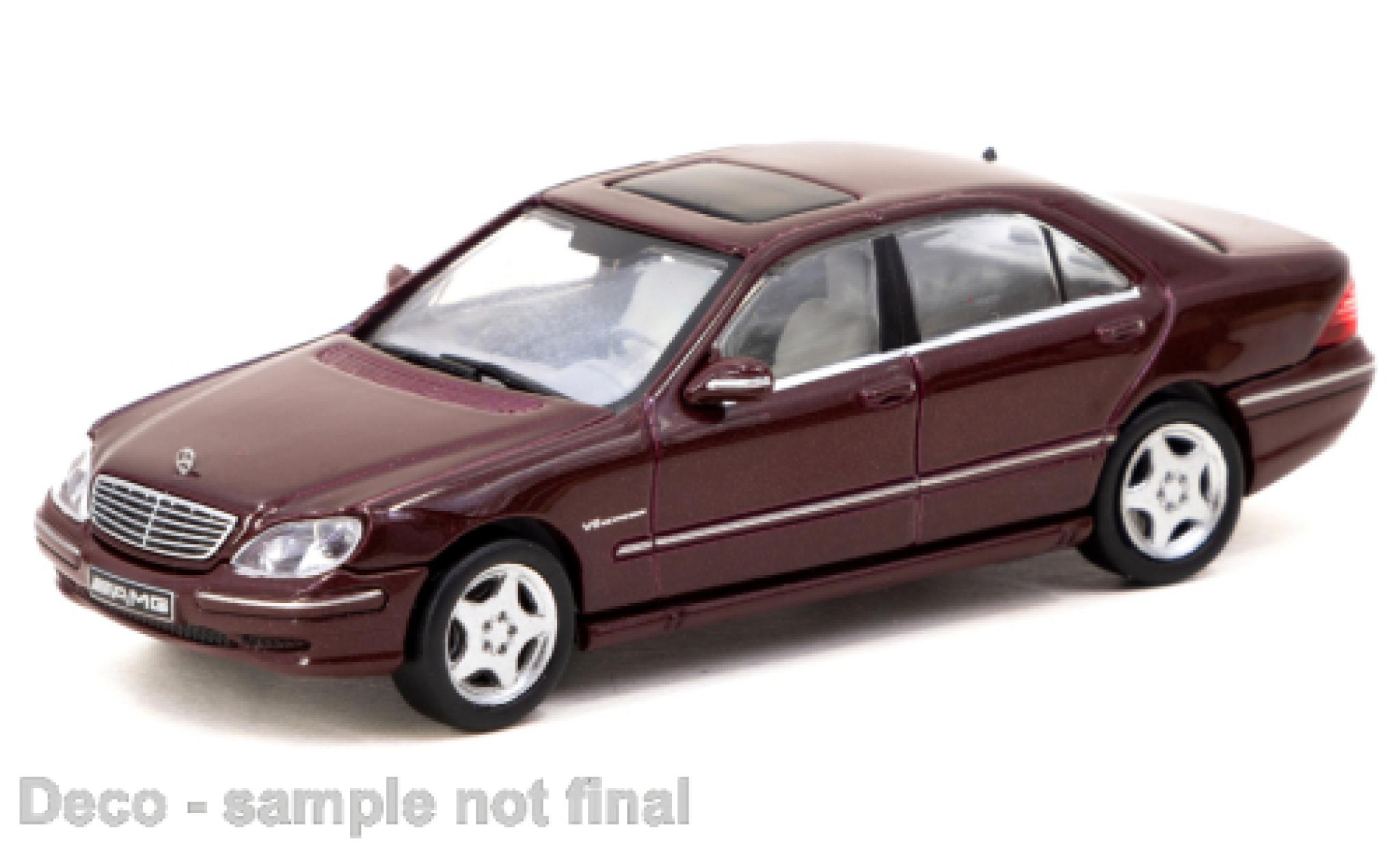 Mercedes Classe S 1/64 Tarmac Works S55 AMG metallise rot 1:64 modellino in miniatura