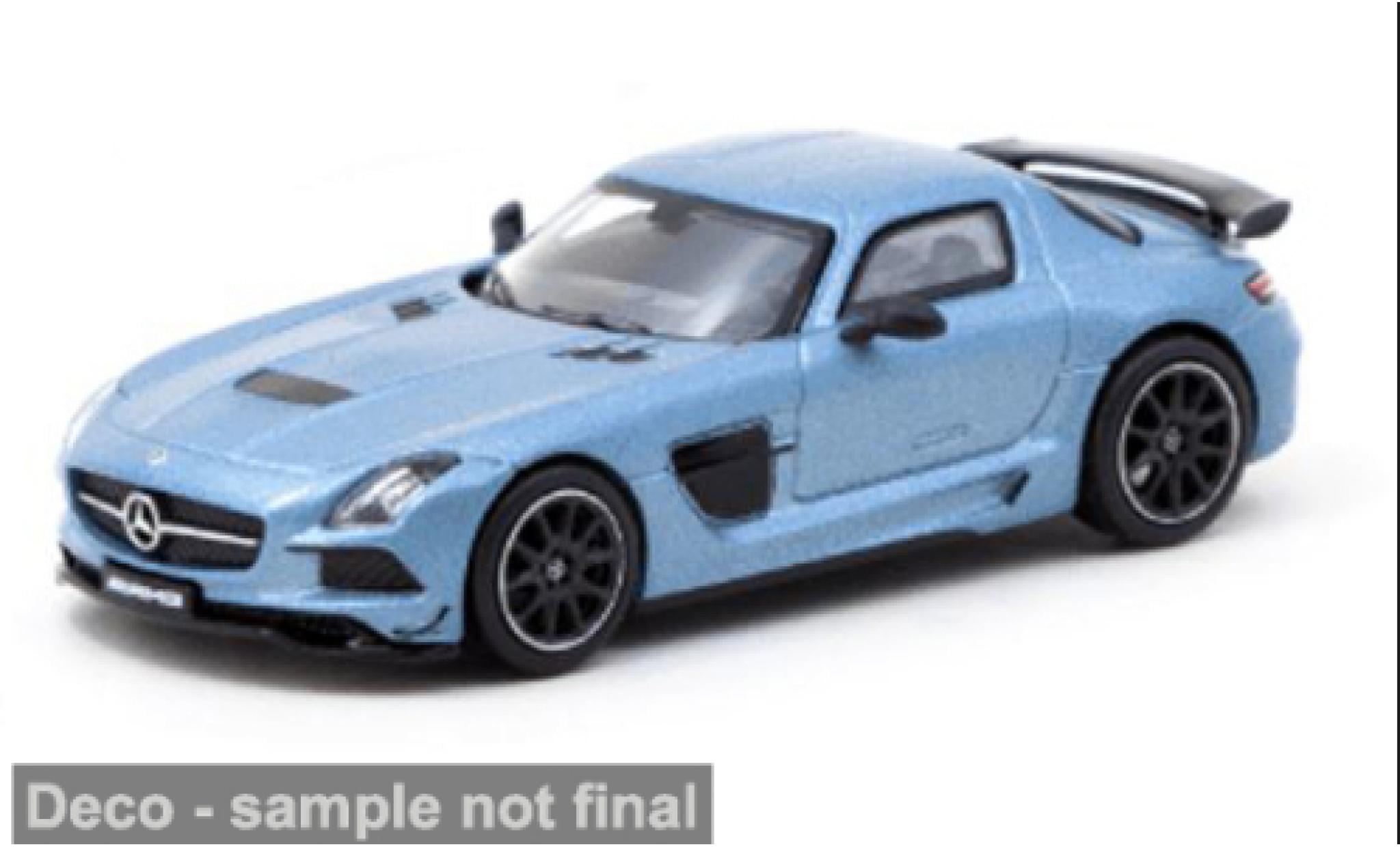 MG B 1/64 Tarmac Works Mercedes SLS A lack Series blau 1:64 modellino in miniatura