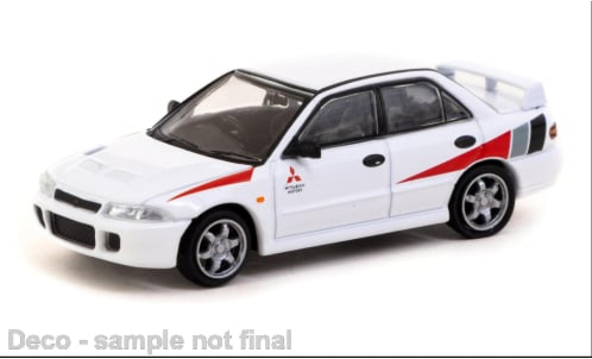 Mitsubishi Lancer 1/64 Tarmac Works RS Evolution weiss 1:64 modellino in miniatura
