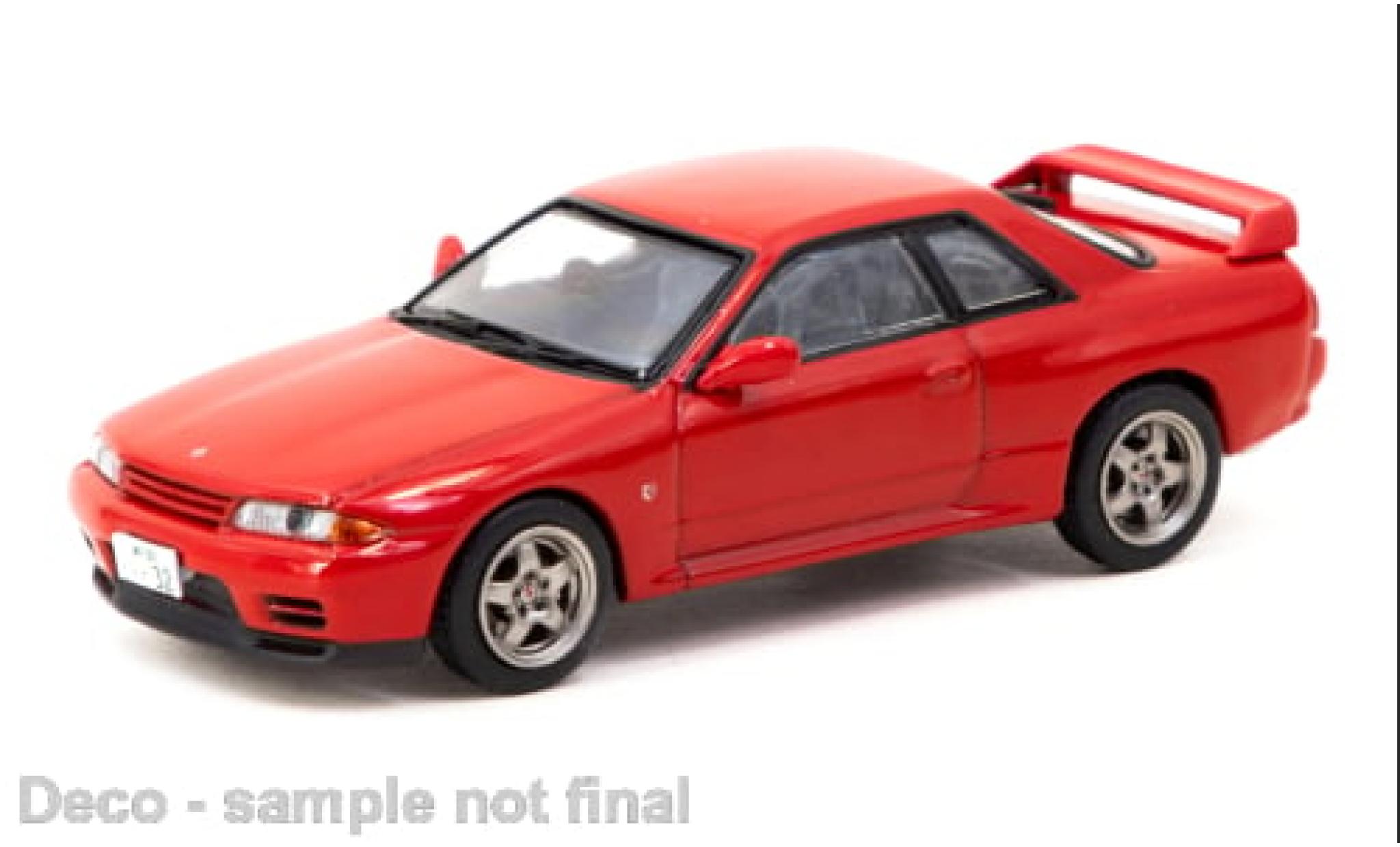 Nissan Skyline 1/64 Tarmac Works GT-R (R32) rot 1:64 modellino in miniatura