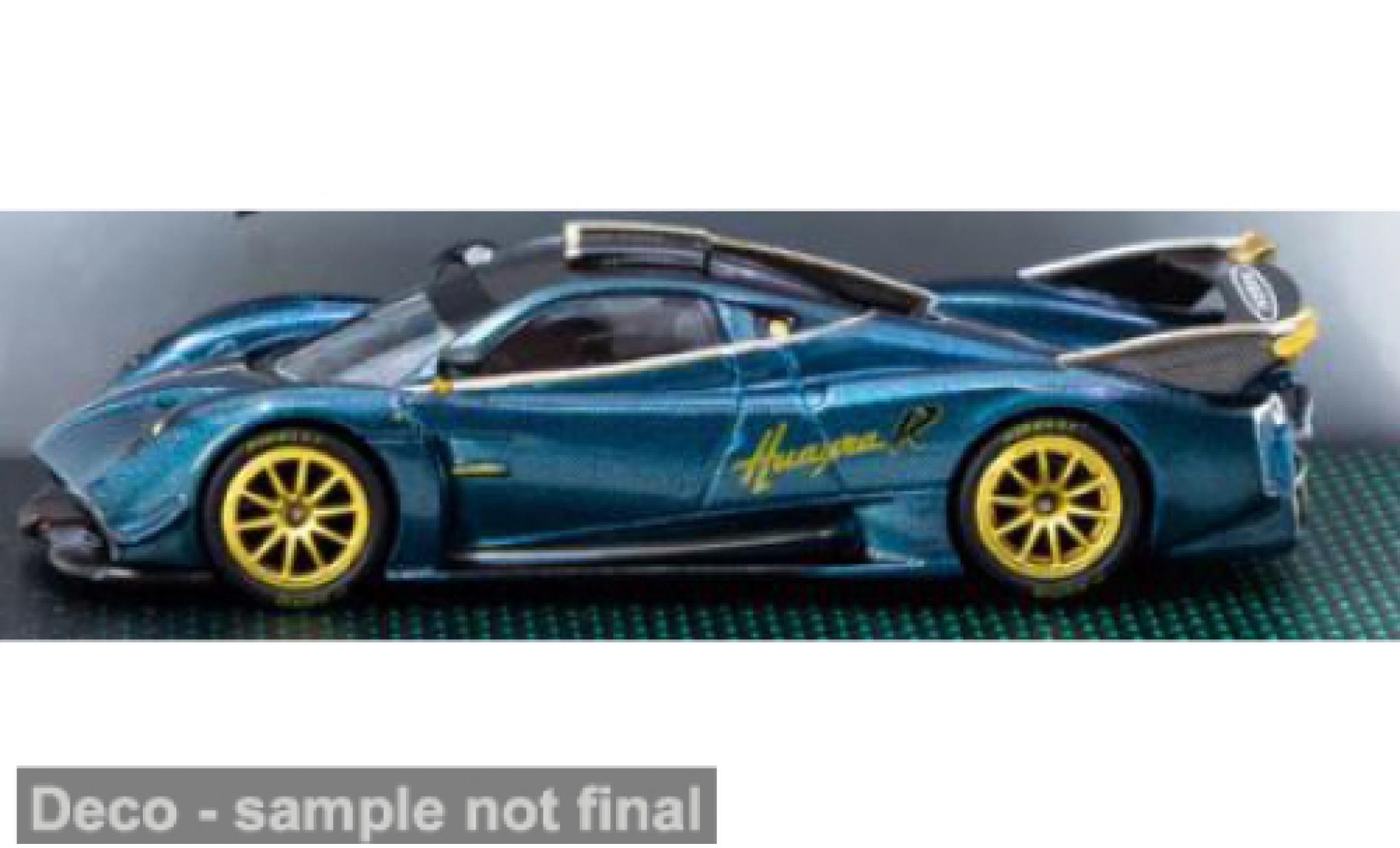 Pagani Huayra Tarmac Works R türkis/gold 1:64 modellino in miniatura