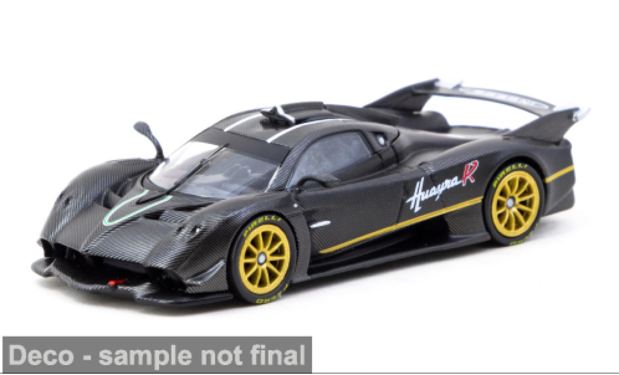Pagani Huayra 1/64 Tarmac Works R schwarz/carbon 1:64 modellino in miniatura