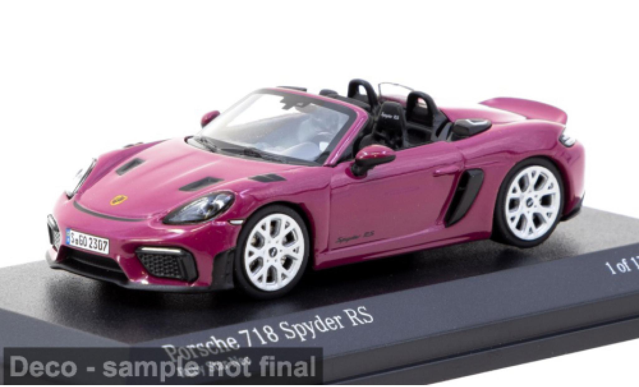 Porsche 718 1/64 Tarmac Works Spyder RS rosa 1:64 modellino in miniatura