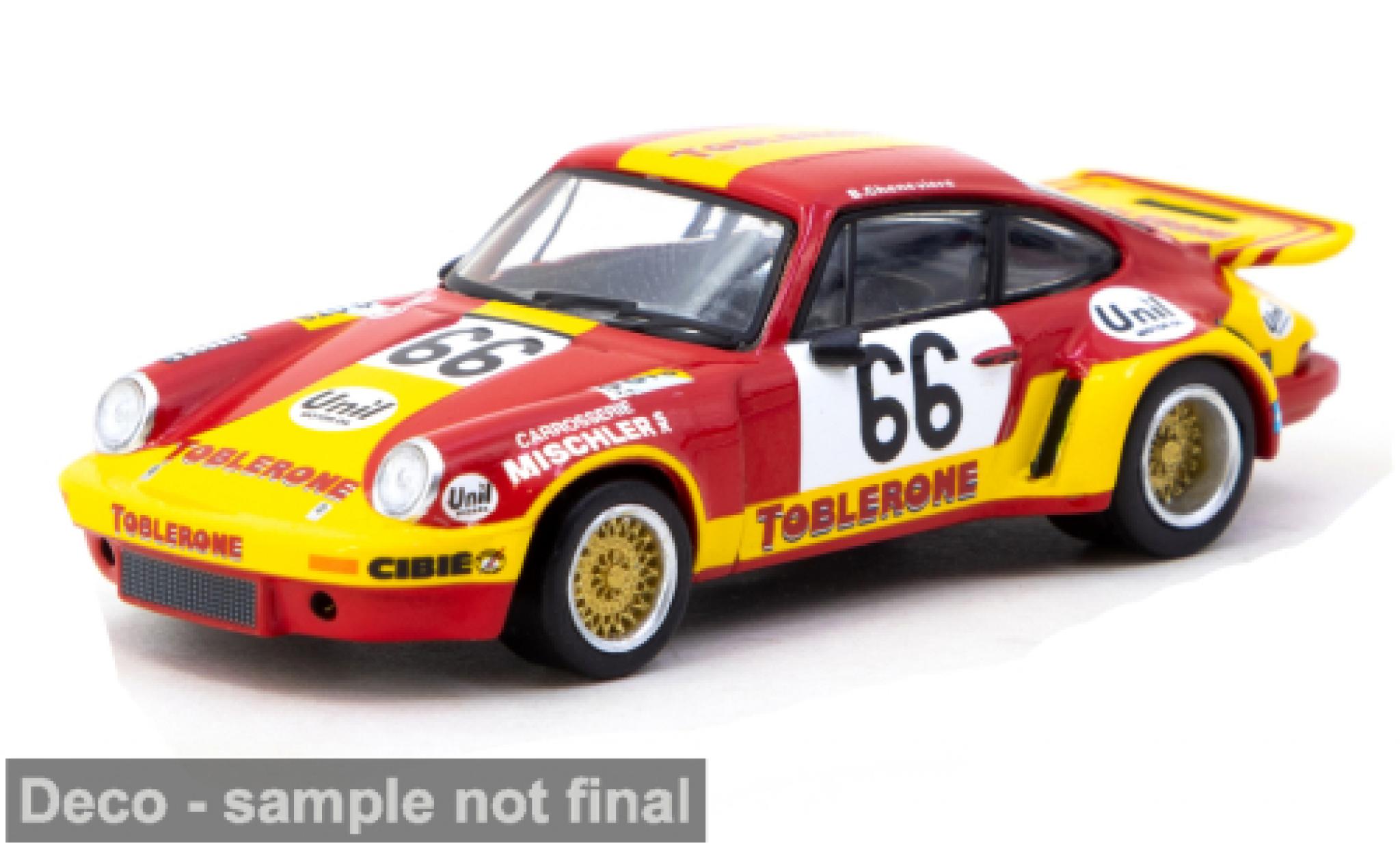 Porsche 930 RSR 1/64 Tarmac Works 911 Carrera 3.0 gelb/rot 24h Le Mans 1974 #66 1:64 modellino in miniatura