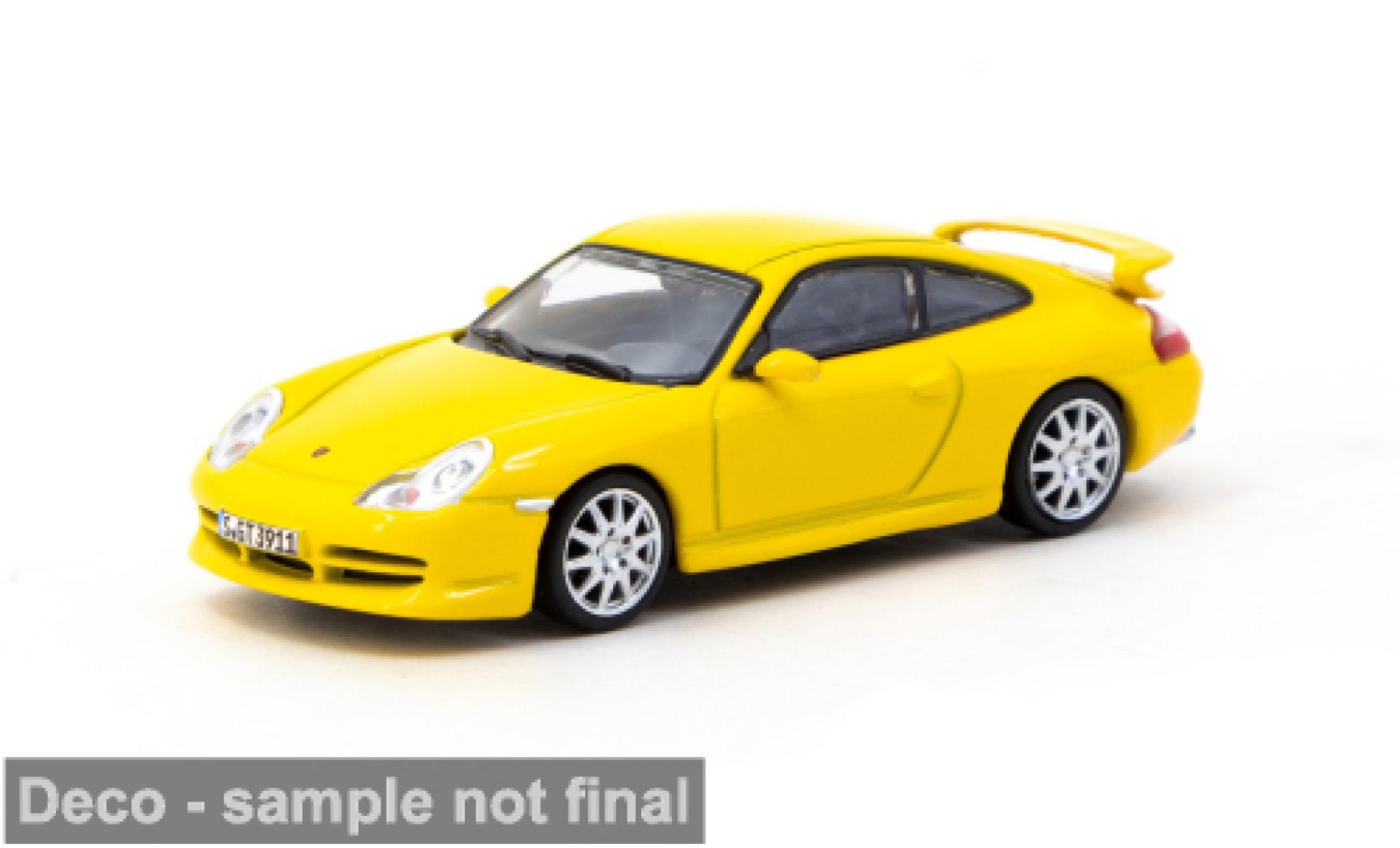 Porsche 996 GT3 Tarmac Works 911  gelb 1:64 modellino in miniatura