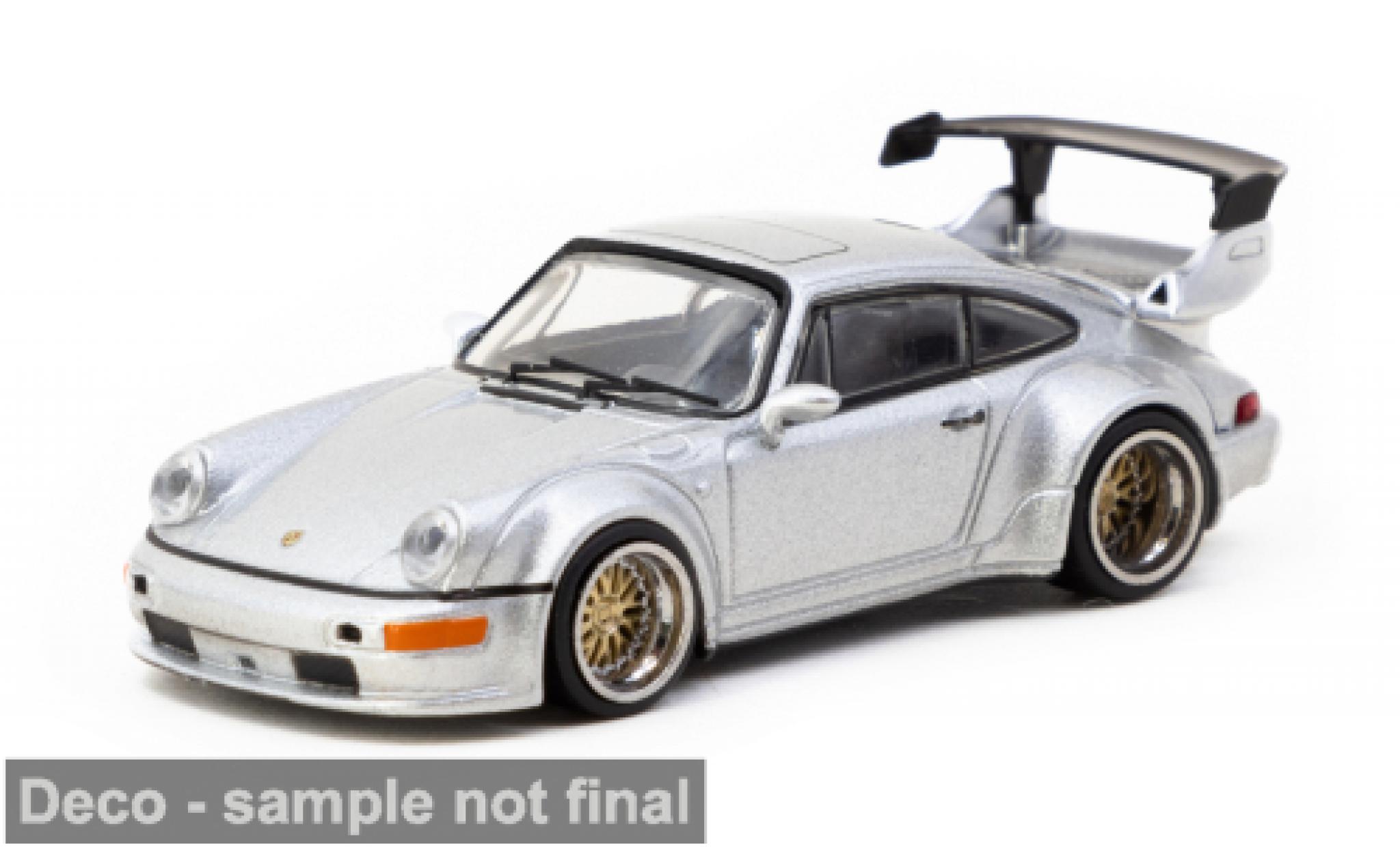 Porsche 964 RWB 1/64 Tarmac Works 911  silber 1:64 modellino in miniatura