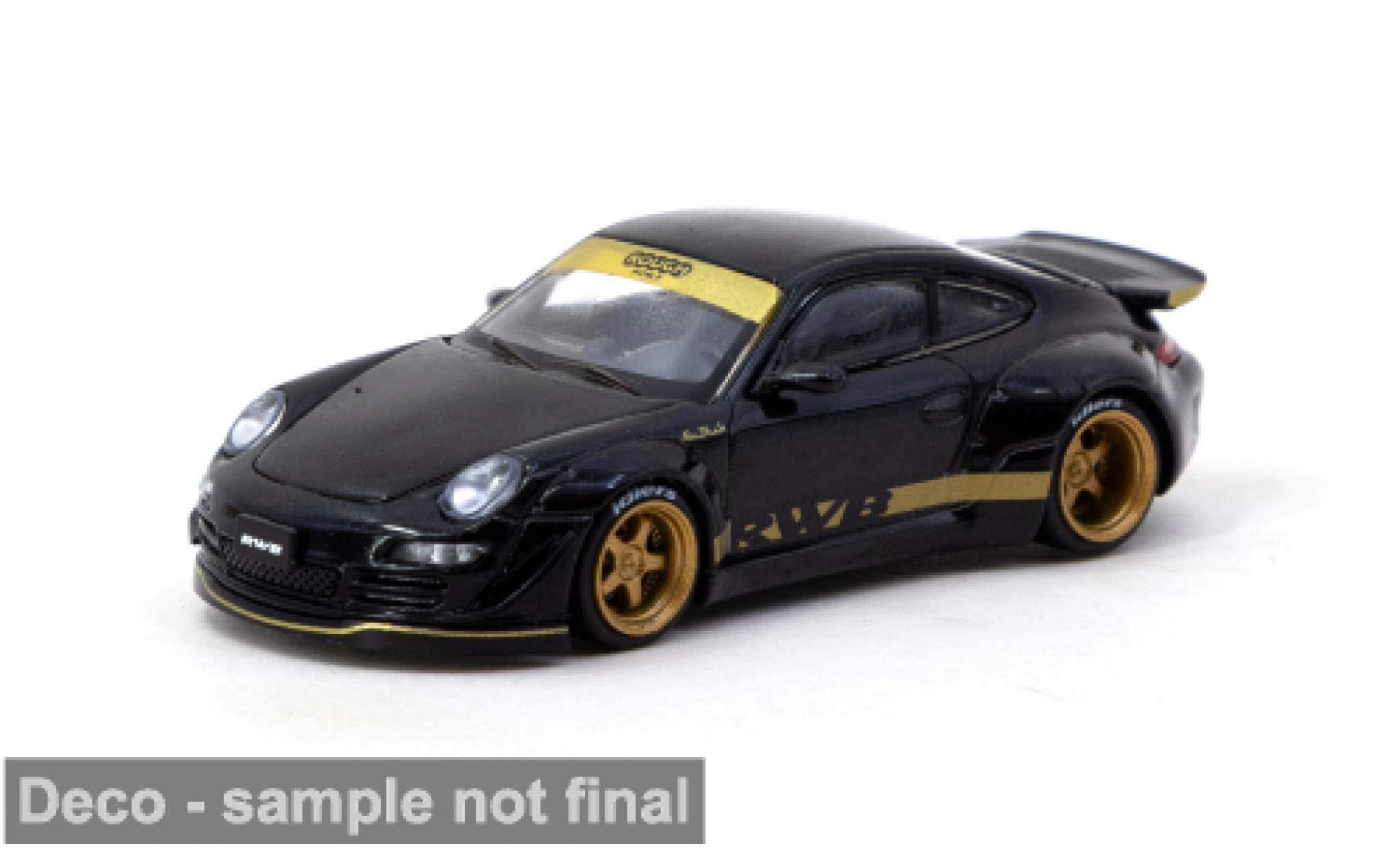 Porsche 997 RWB 1/64 Tarmac Works schwarz 1:64 modellino in miniatura
