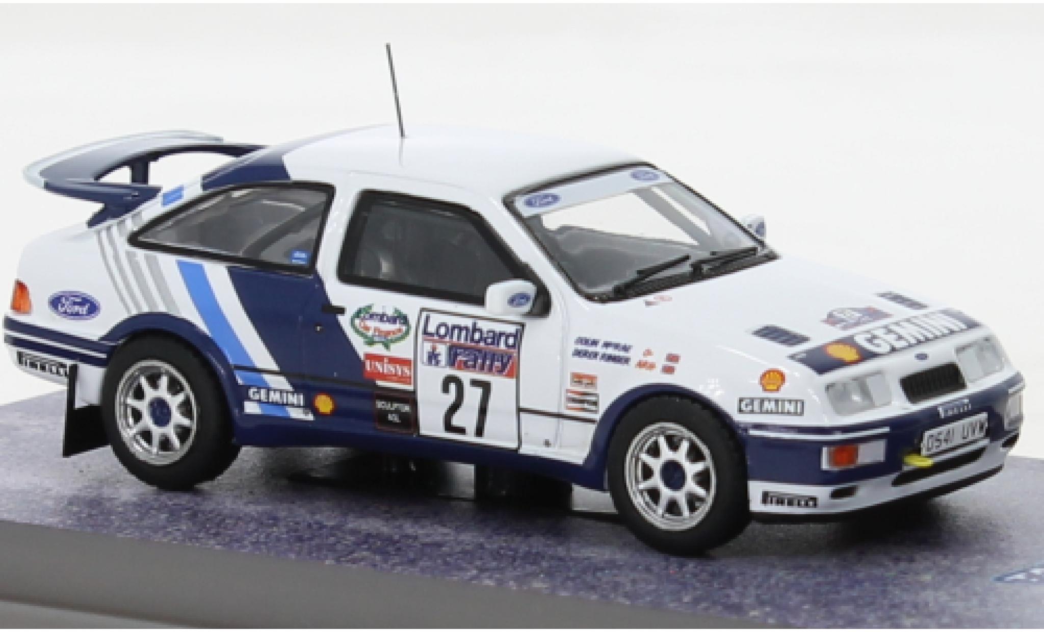 Ford Sierra 1/64 Tarmac Works RS Cosworth No.27 Rallye WM RAC Rallye 1989 modellino in miniatura