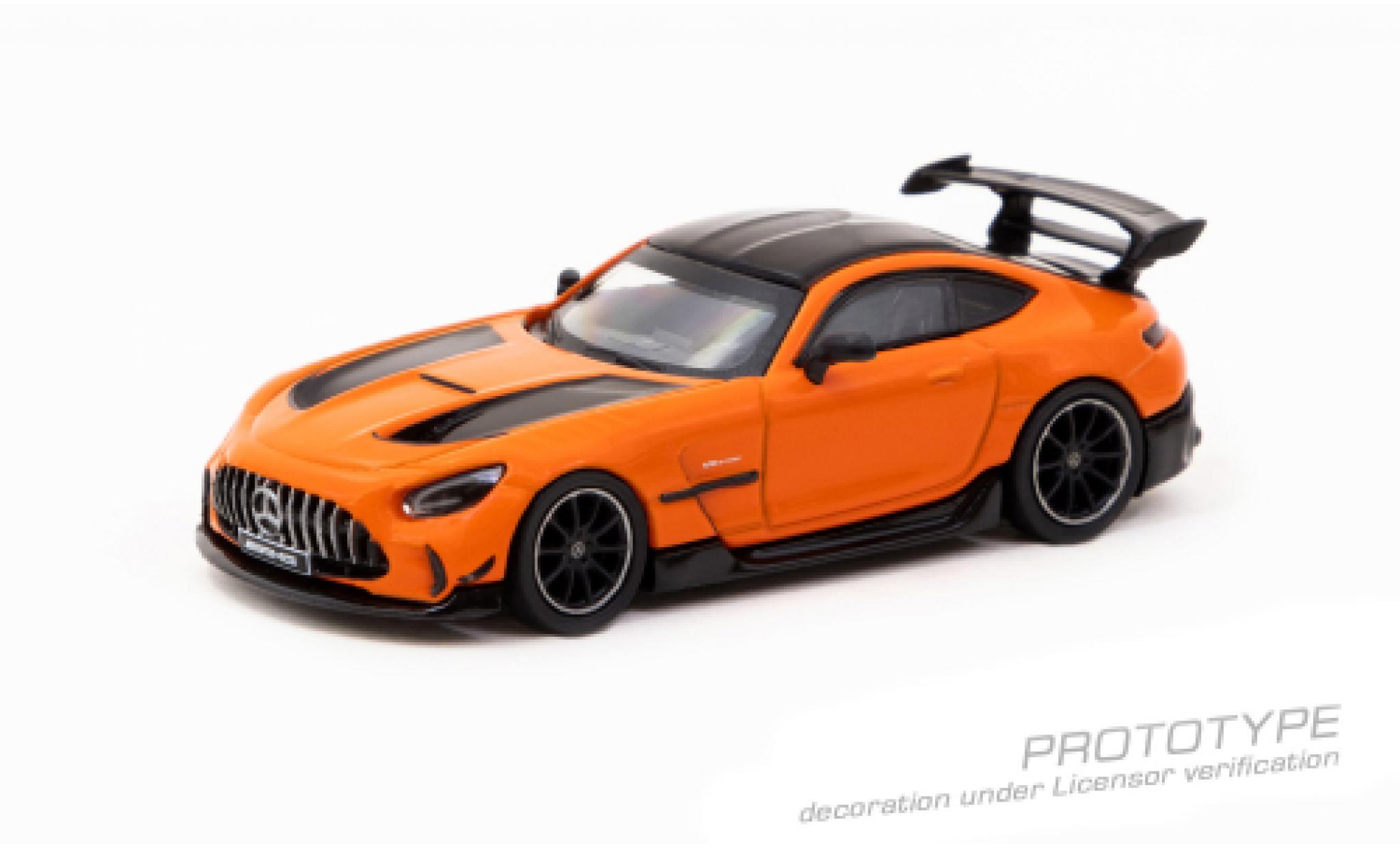 Mercedes AMG GT 1/64 Tarmac Works Black Series orange modellino in miniatura