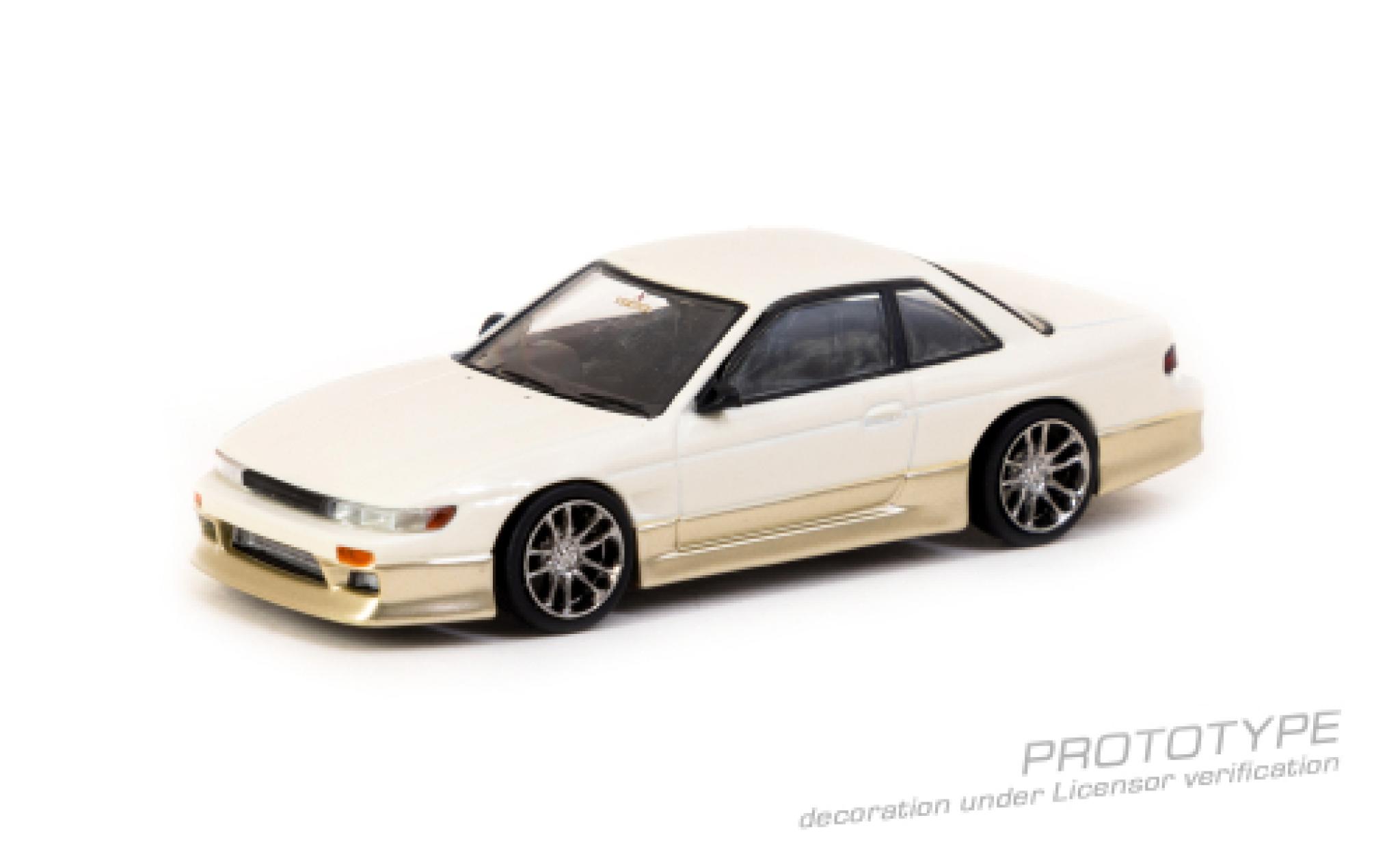 Nissan Silvia 1/64 Tarmac Works (S13) Vertex bianco/doré modellino in miniatura