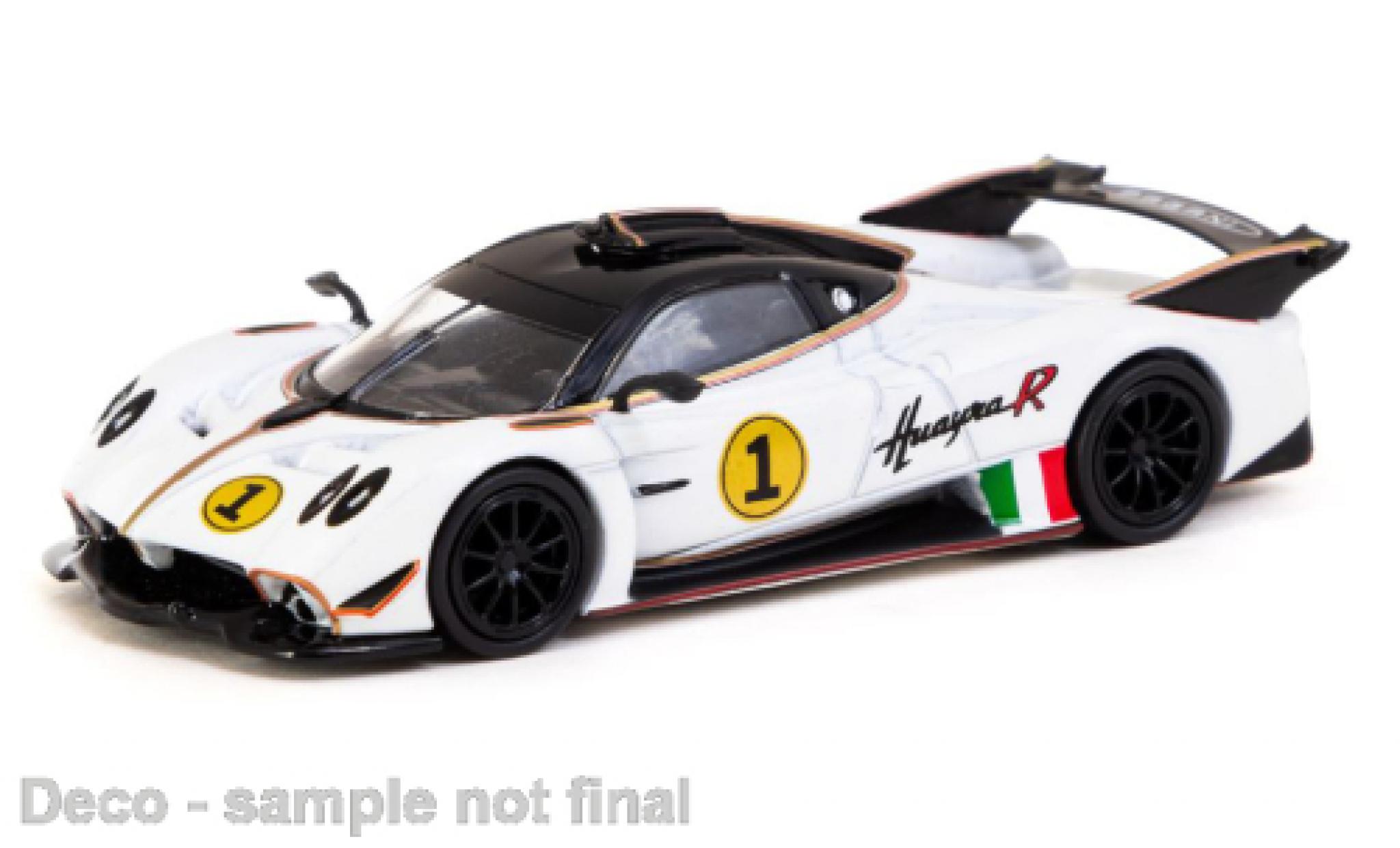 Pagani Huayra 1/64 Tarmac Works R bianco modellino in miniatura