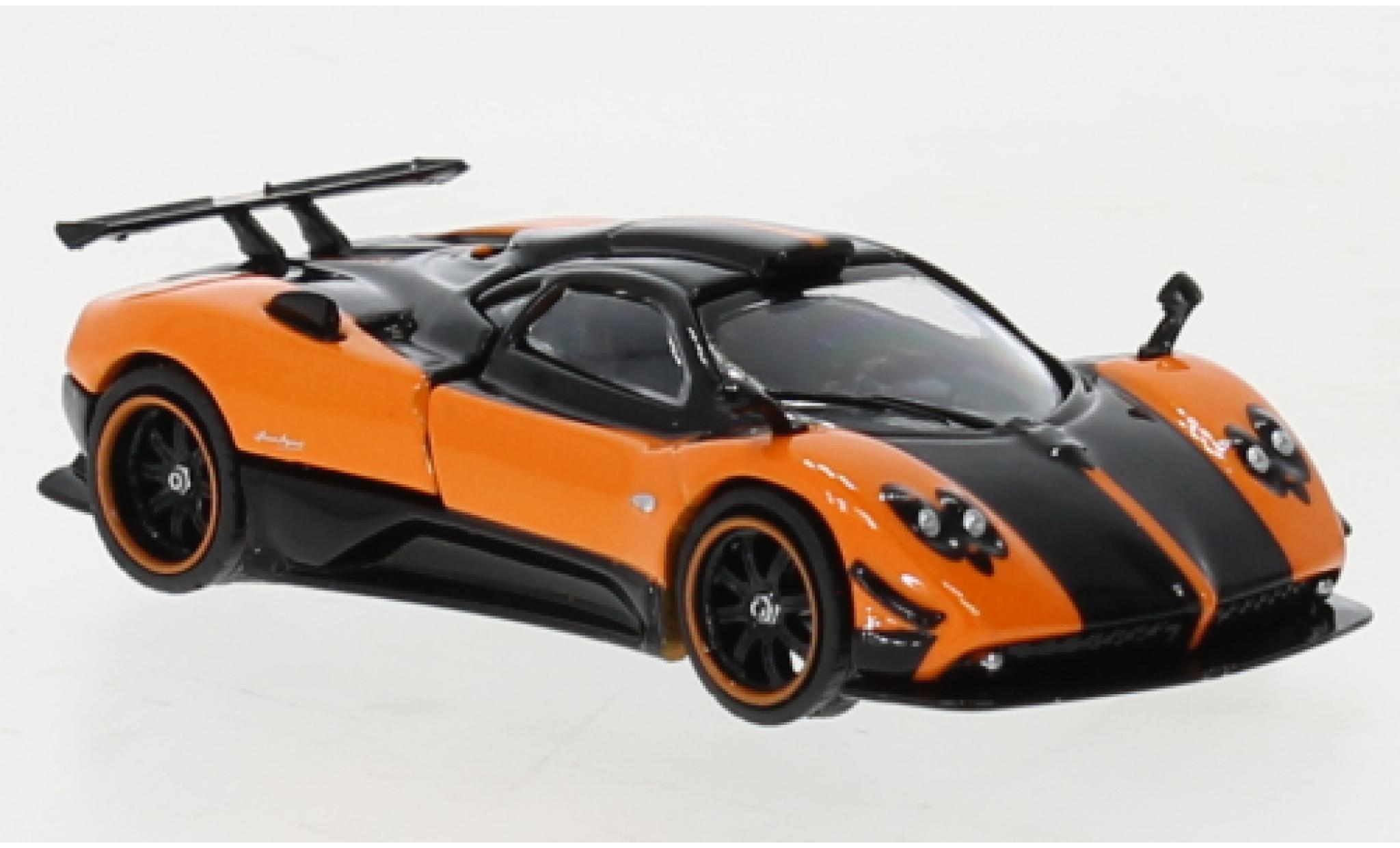 Pagani Zonda 1/64 Tarmac Works Cinque orange/nero modellino in miniatura