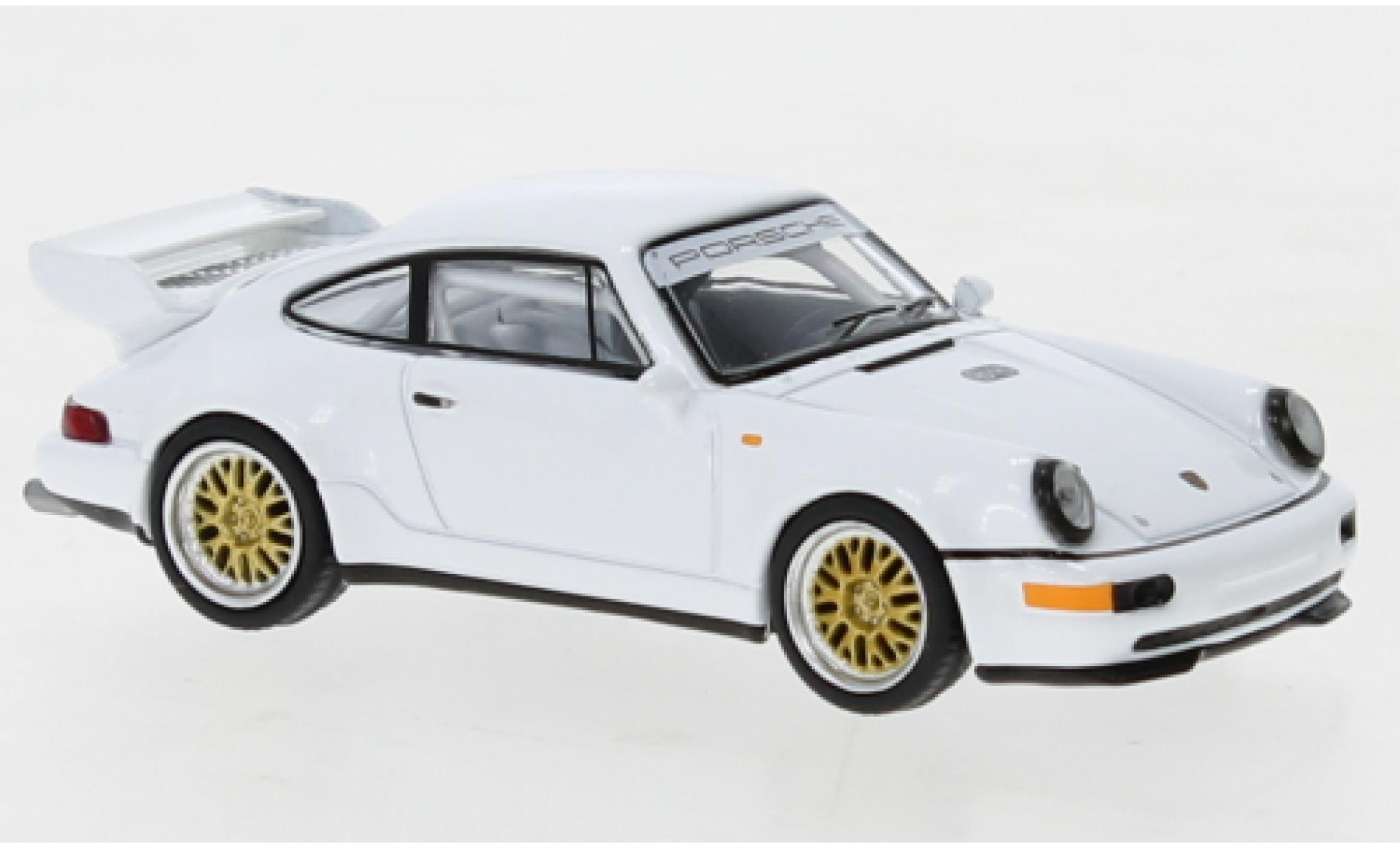 Porsche 964 1/64 Tarmac Works 911  RSR 3.8 bianco modellino in miniatura