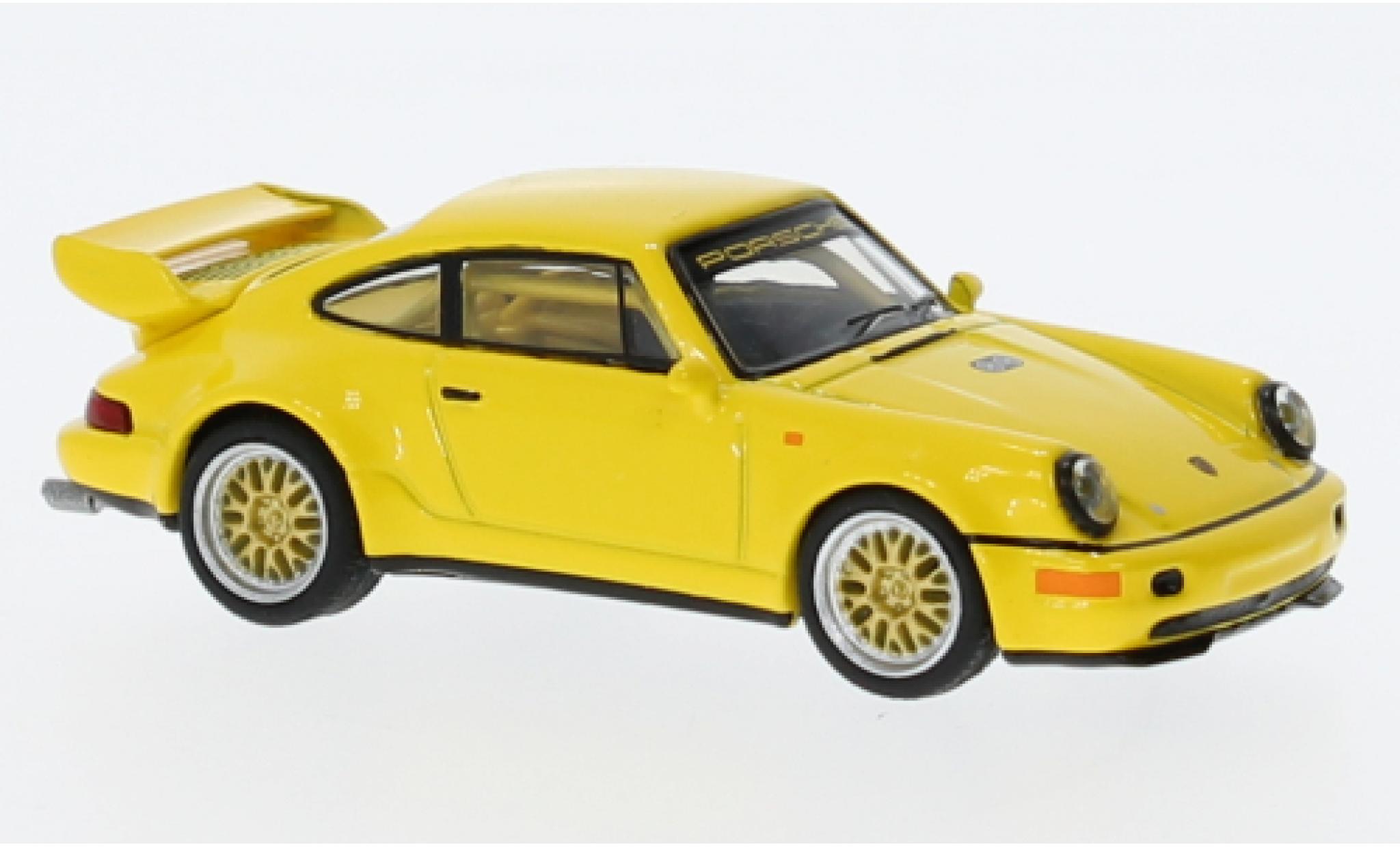 Porsche 964 1/64 Tarmac Works 911  RSR giallo modellino in miniatura