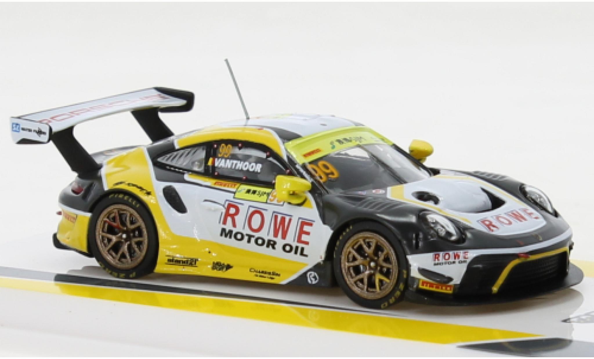 Porsche 992 GT3 R 1/64 Tarmac Works 911 (991) No.99 ROWE FIA GT Macau GT Cup 2019 modellino in miniatura
