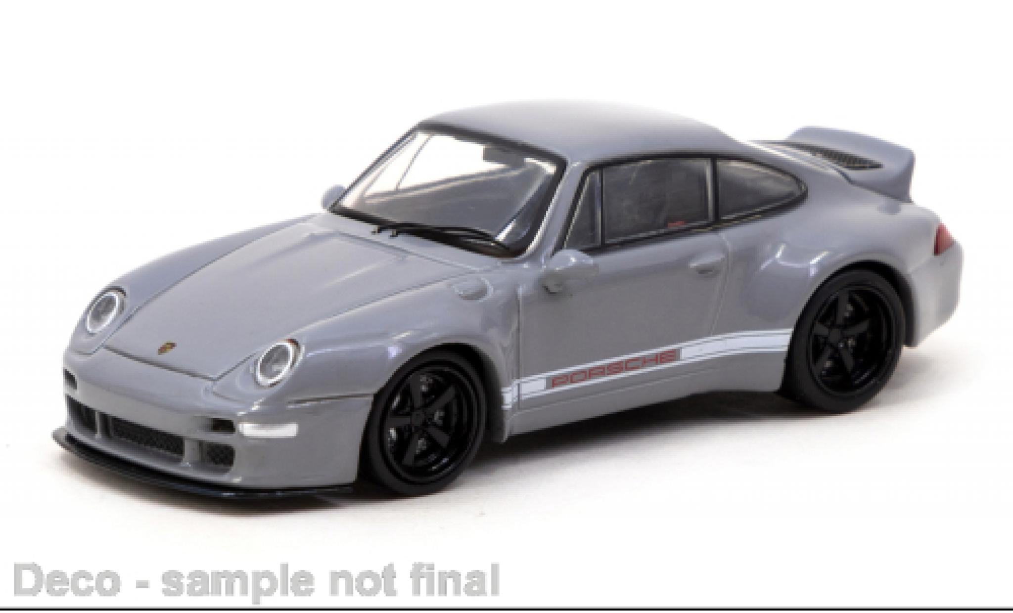 Porsche 993 1/64 Tarmac Works 911  Gunther Works grigio modellino in miniatura