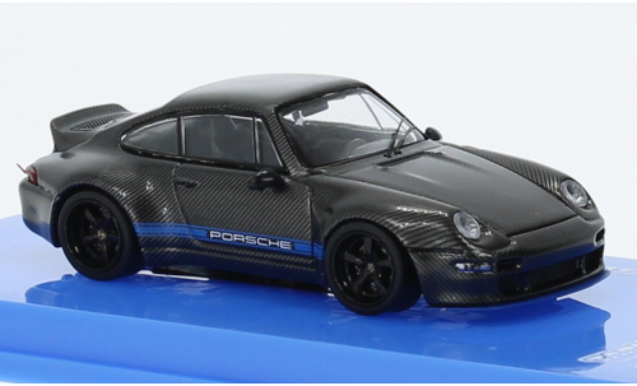 Porsche 993 1/64 Tarmac Works 911  Gunther Works nero modellino in miniatura