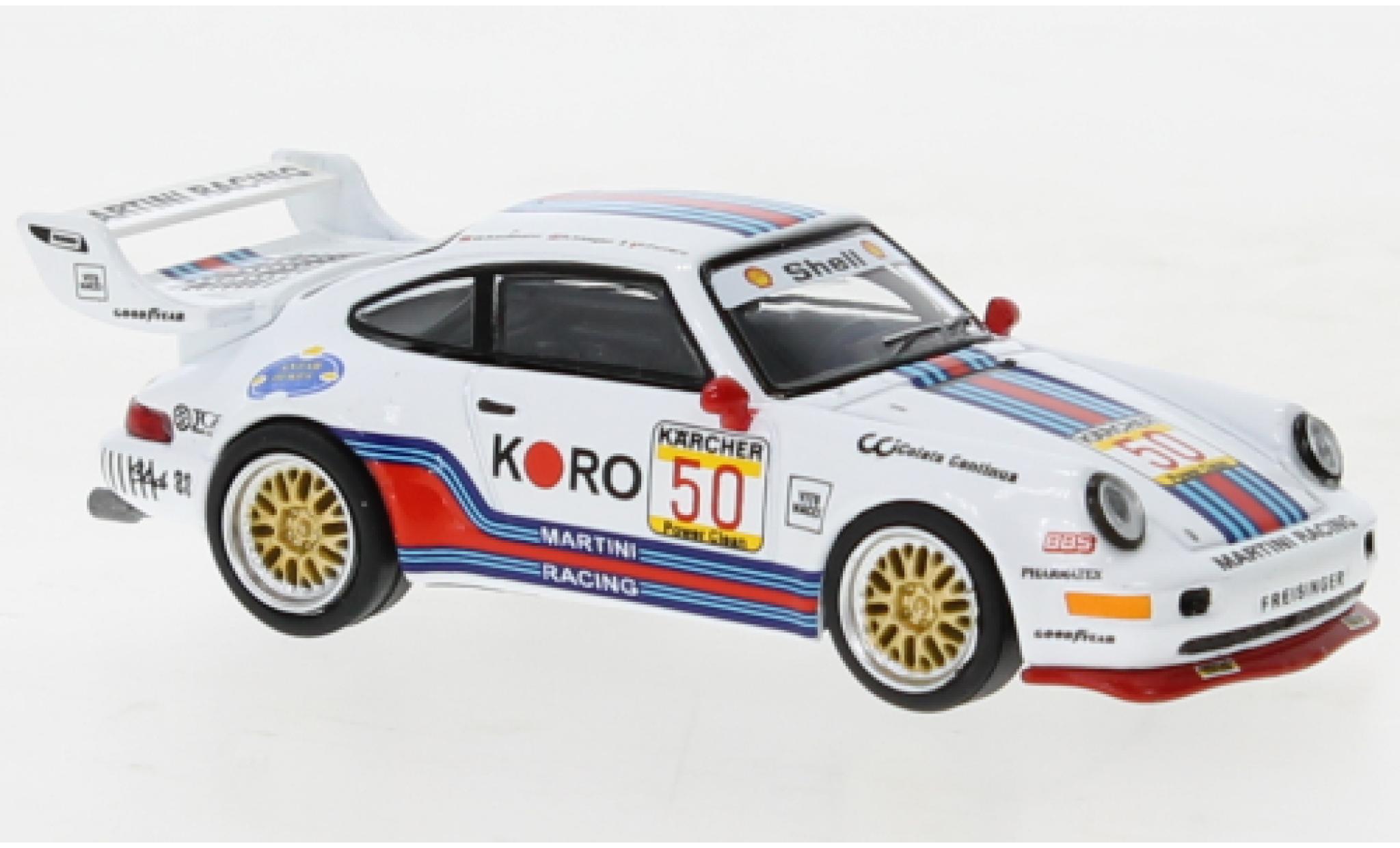 Porsche 993 Turbo S 1/64 Tarmac Works 911  LM GT No.50 BRP GT Series 1995 modellino in miniatura