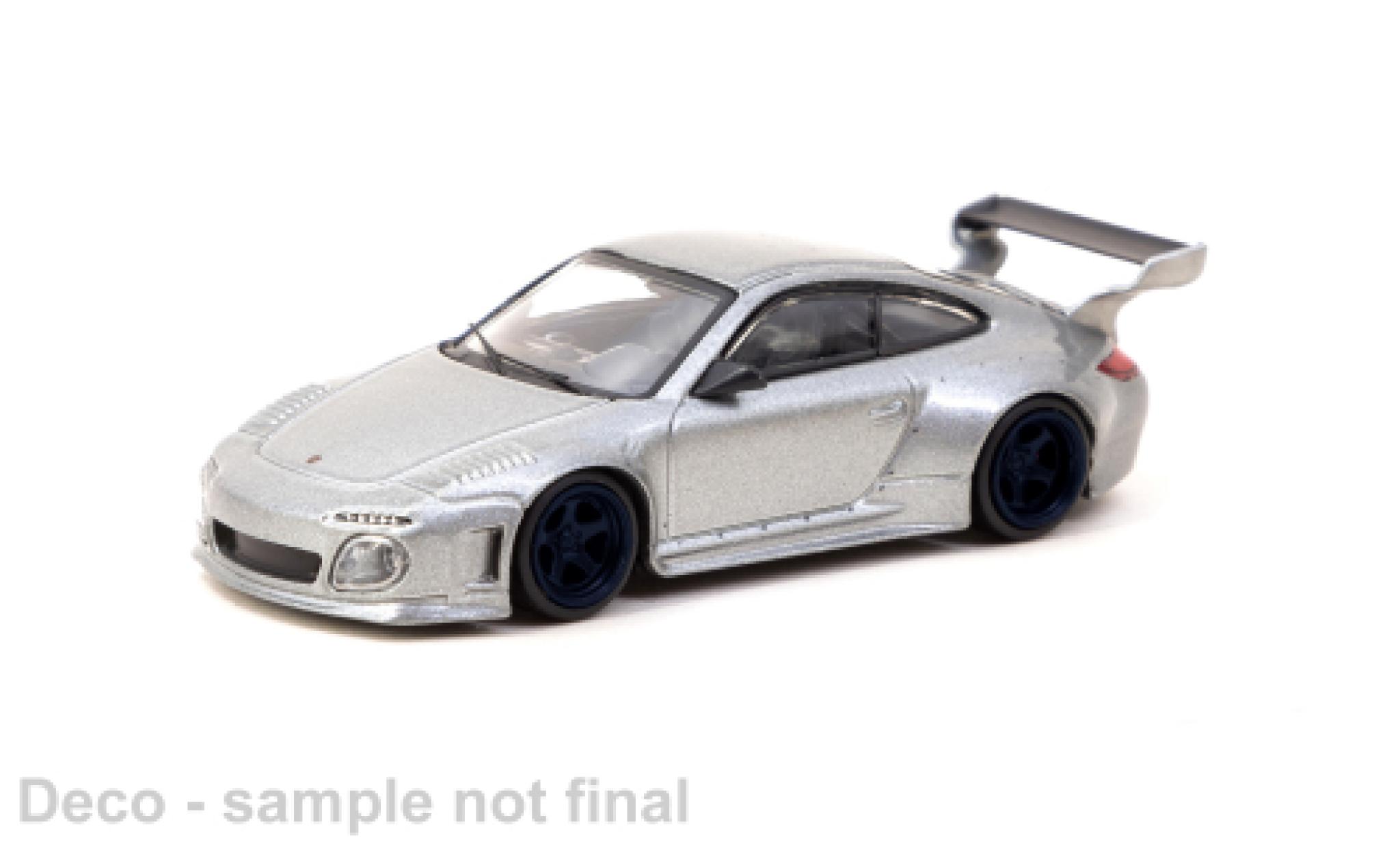 Porsche 997 RWB 1/64 Tarmac Works 911  Old & Nouveau metallise grigio modellino in miniatura