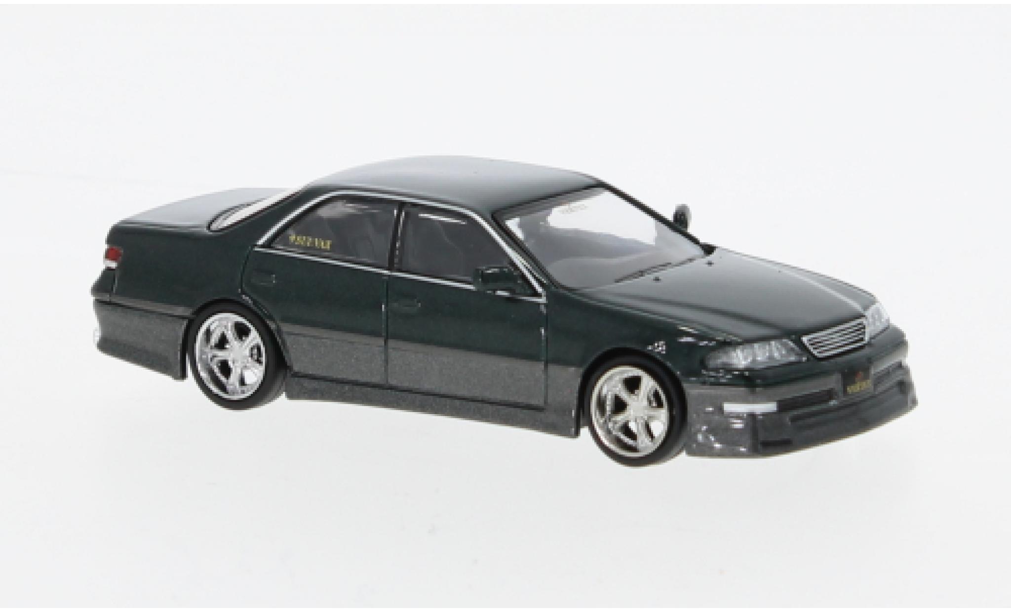 Toyota Mark 1/64 Tarmac Works II (JZX100) Vertex metallise verde foncé modellino in miniatura