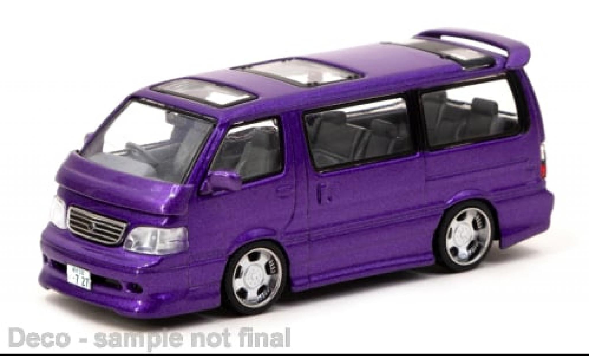 Toyota Hiace 1/64 Tarmac Works Waggon Custom metallise violett 1:64 modellino in miniatura