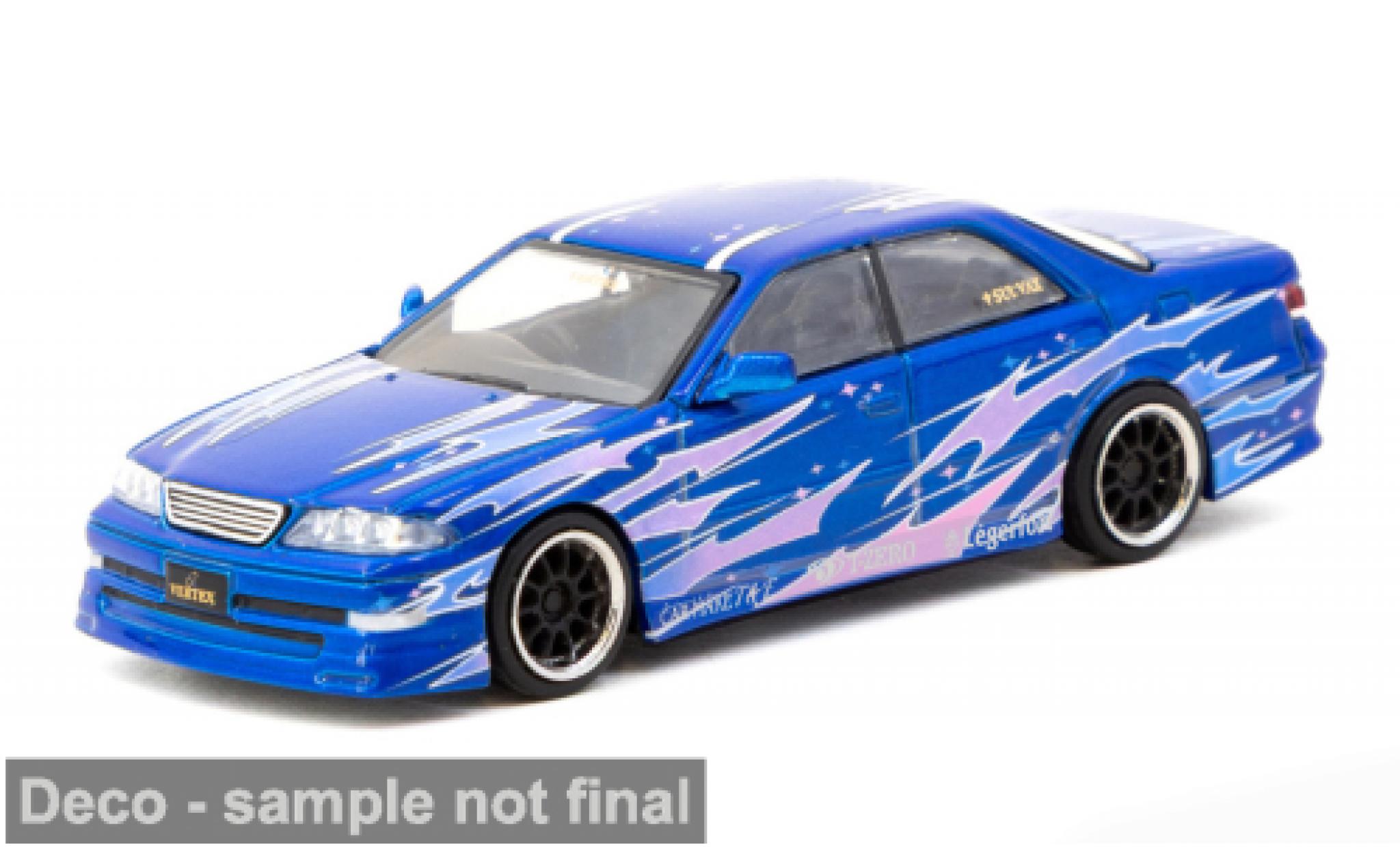 Toyota Mark 1/64 Tarmac Works II JZX100 blau/Dekor 1:64 modellino in miniatura