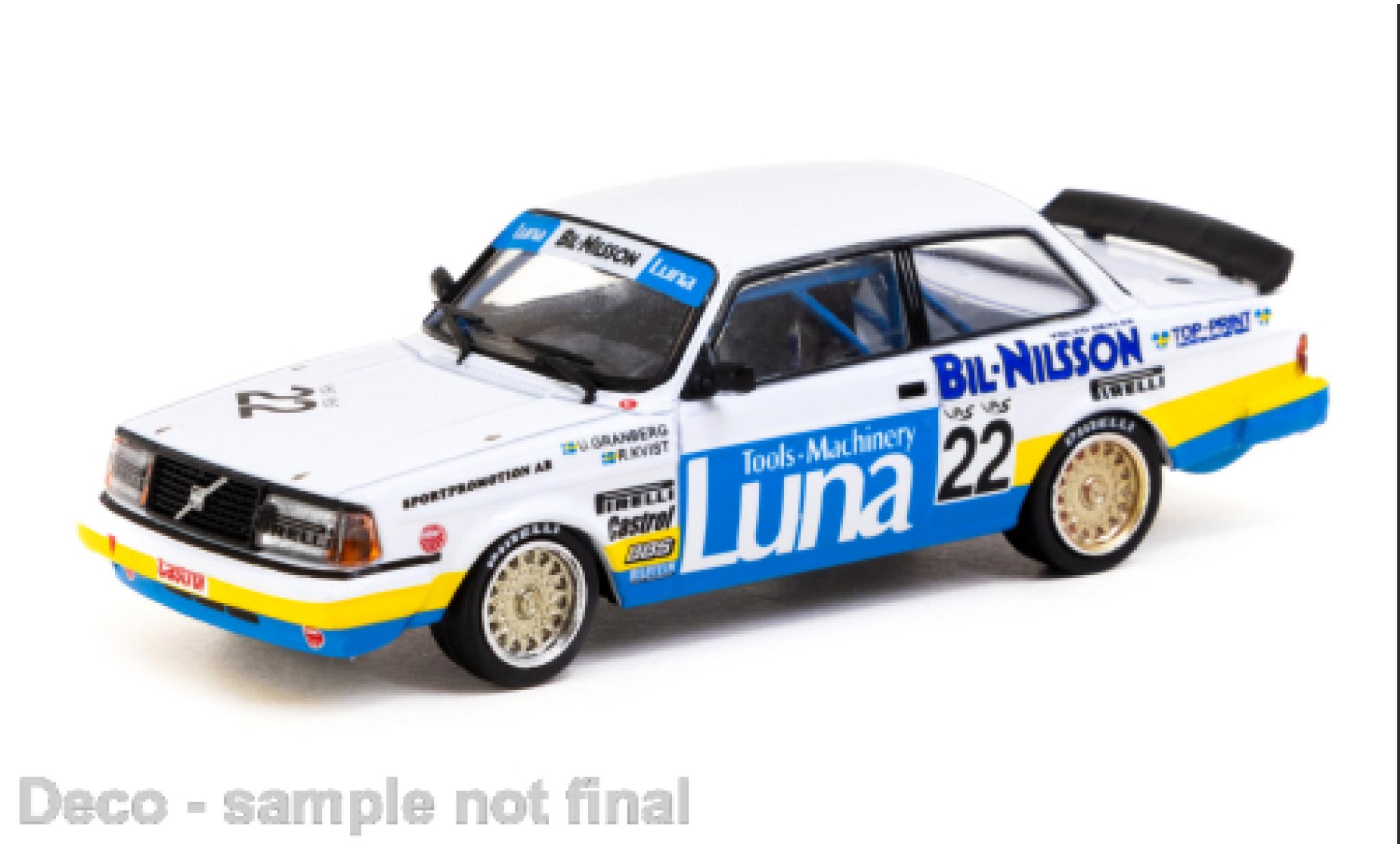 Volvo 240 1/64 Tarmac Works Turbo No.22 ETCC Zolder 1984 1:64 modellino in miniatura