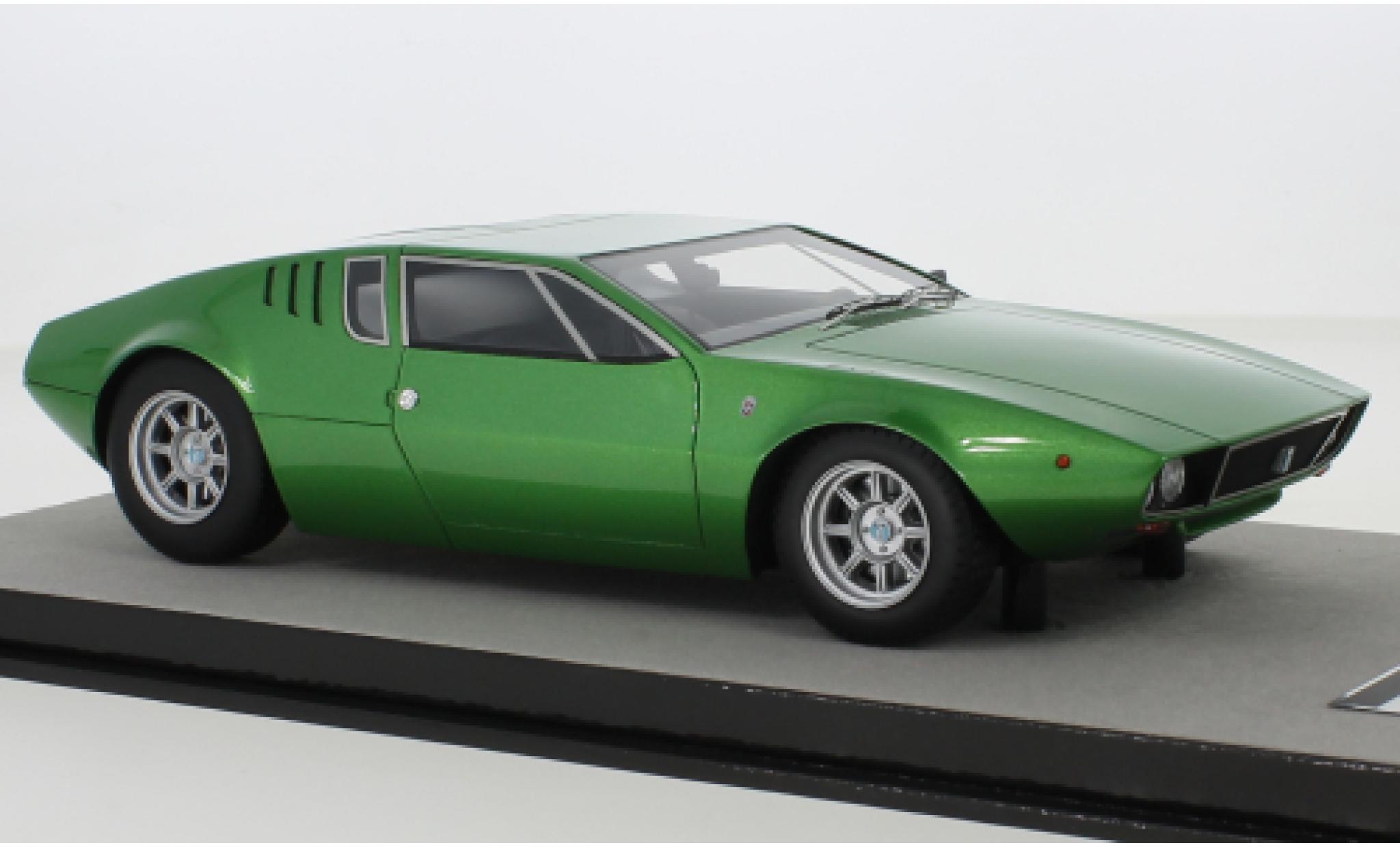 De Tomaso Mangusta 1/18 Tecnomodel metallico verde 1971 modellino in miniatura