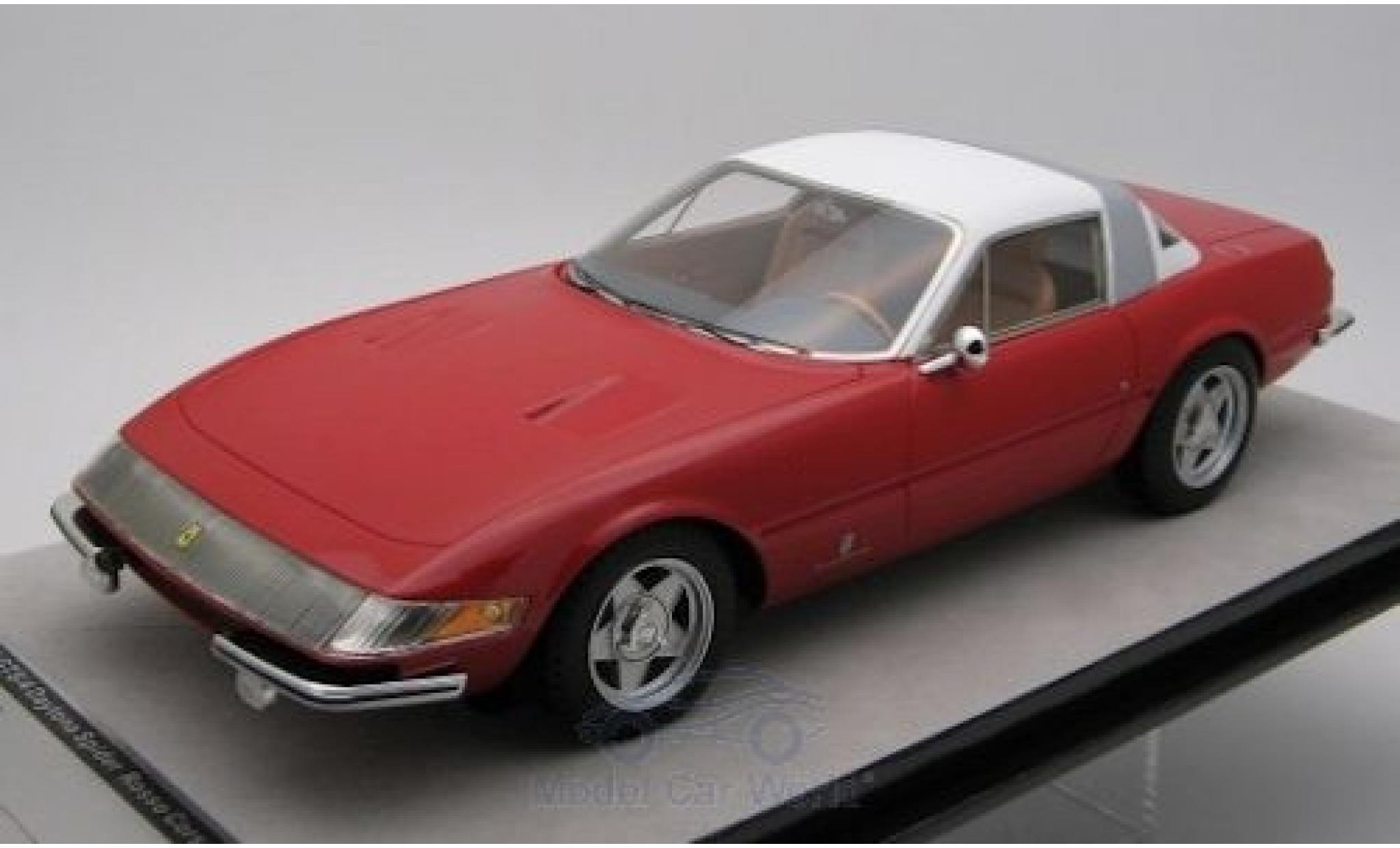 Ferrari 365 1/18 Tecnomodel GTB/4 Daytona Coupe Speciale rosso/bianco 1969 modellino in miniatura