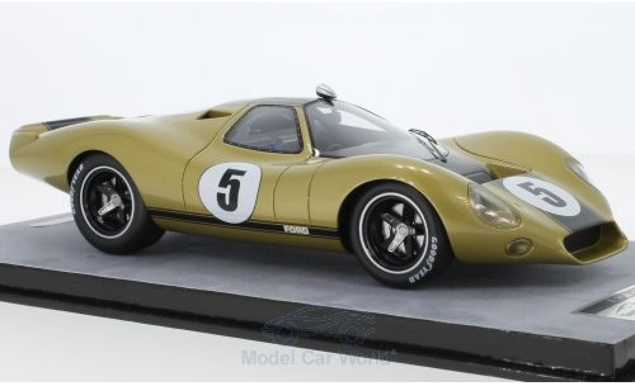 Ford P68 1/18 Tecnomodel Edition Alan Mann gold/nero RHD No.5 1968 Pressefahrzeug modellino in miniatura