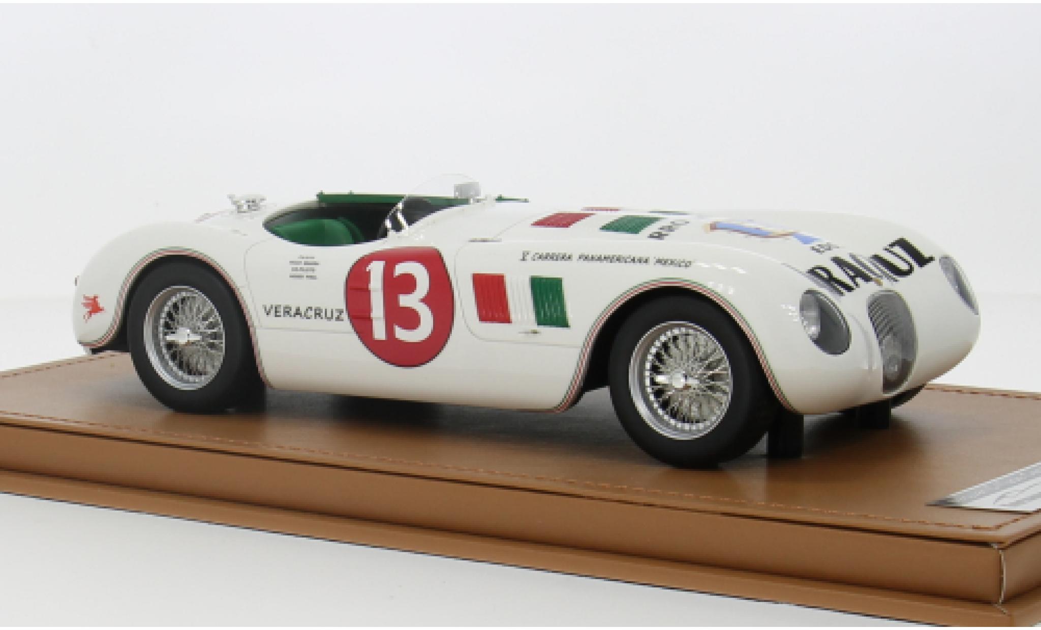 Jaguar C-Type 1/18 Tecnomodel RHD No.13 Carrera Panamericana 1953 1:18 modellino in miniatura