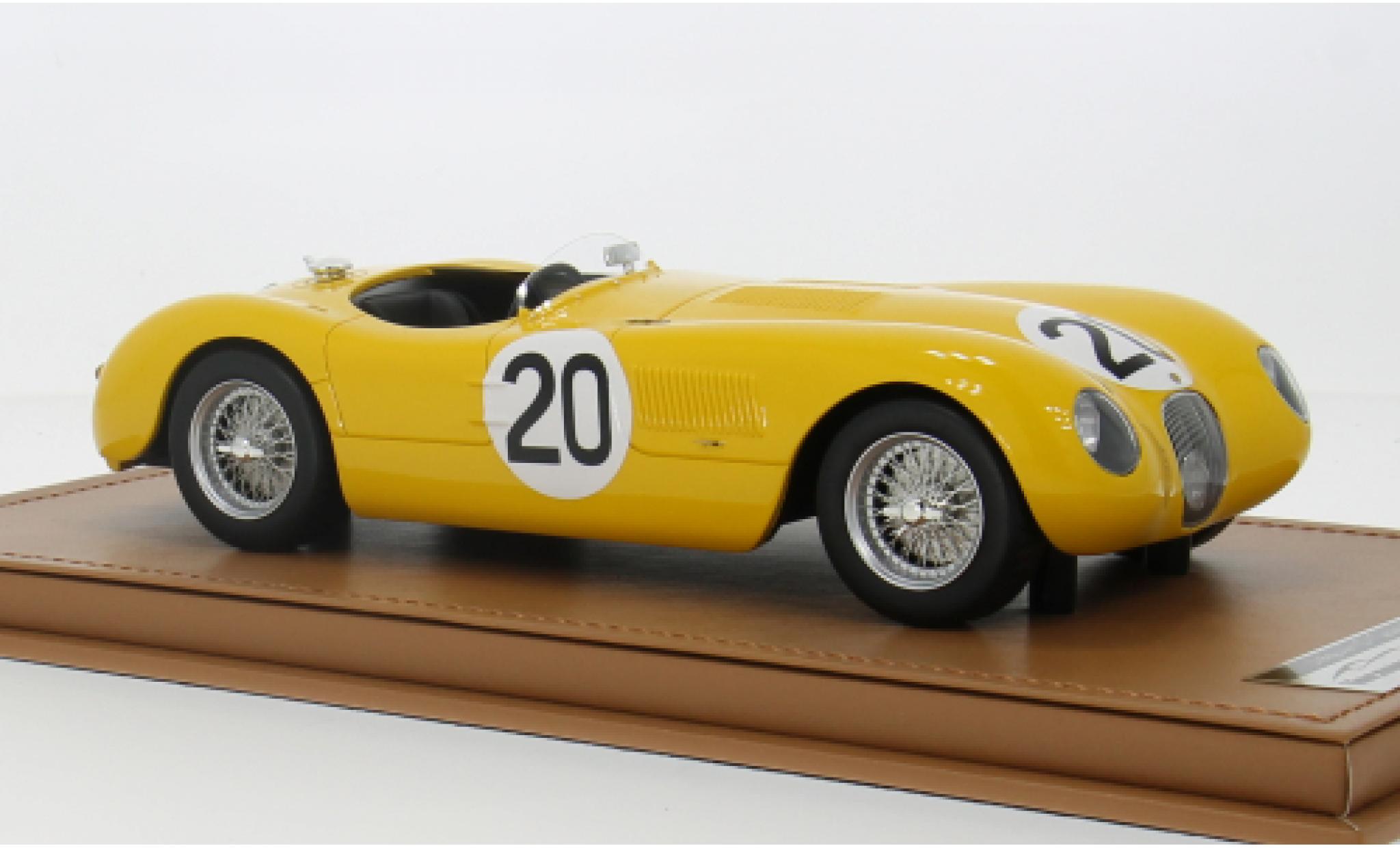 Jaguar C-Type 1/18 Tecnomodel Spider RHD No.20 Racing 24h Le Mans 1953 1:18 modellino in miniatura