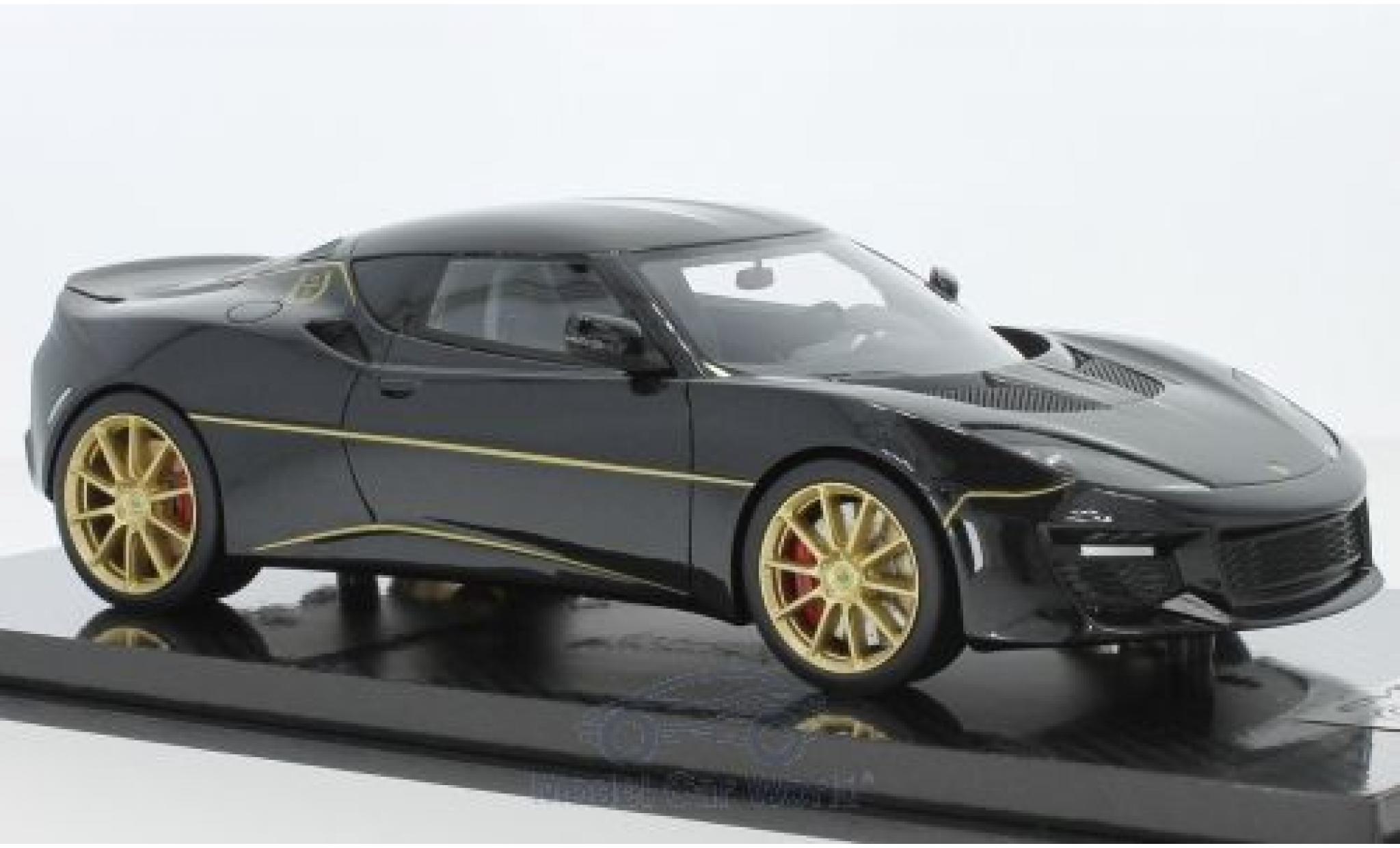 Lotus Evora S 1/18 Tecnomodel 410 metallico nero 2017 World Champions 13 Titles Edition modellino in miniatura