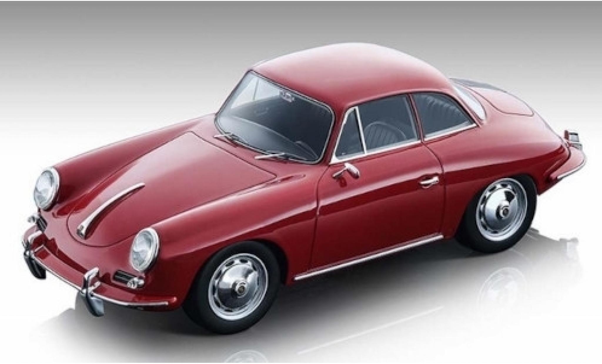 Porsche 356 1/18 Tecnomodel Karmann Hardtop rosso 1961 modellino in miniatura