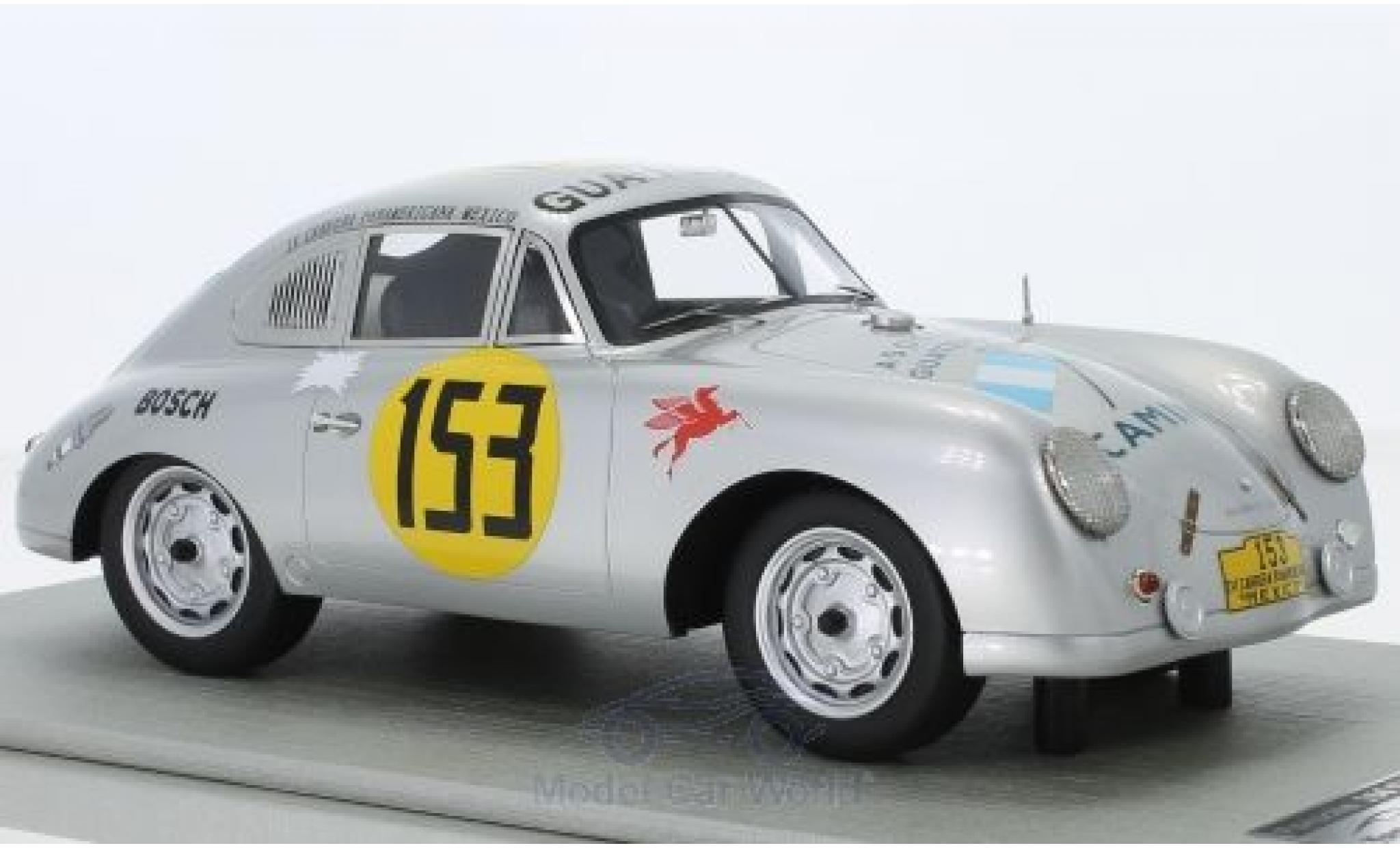 Porsche 356 1/18 Tecnomodel SL No.153 Carrera Panamericana 1953 G.Suhr Contreras/O.Alfonso modellino in miniatura