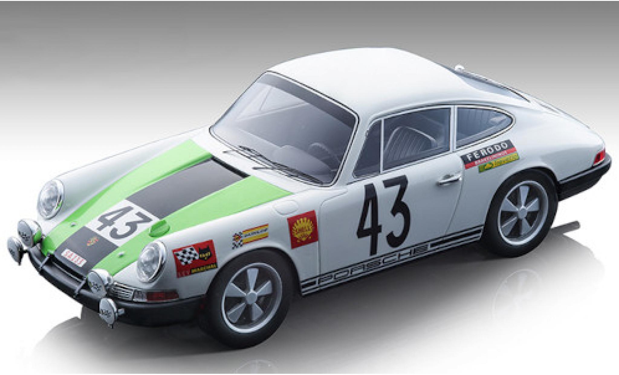 Porsche 911 1/18 Tecnomodel T No.43 24h Le Mans 1968 J-P.Gaban/R.Vanderschrick modellino in miniatura