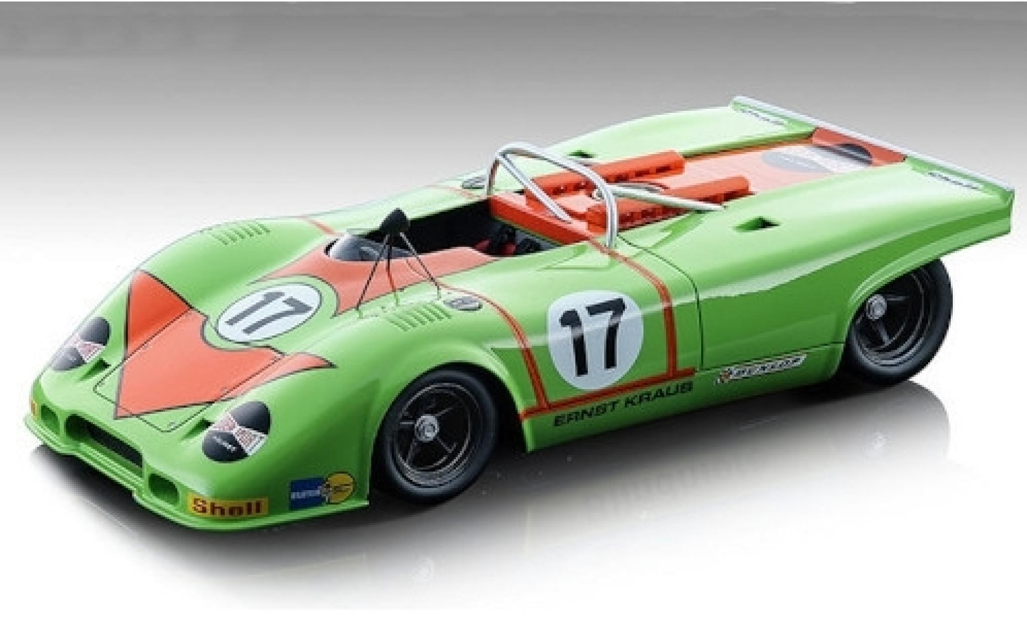 Porsche 917 1971 1/18 Tecnomodel Spyder RHD No.17 Boeri Sport Interserie Silverstone 1971 E.Kraus modellino in miniatura
